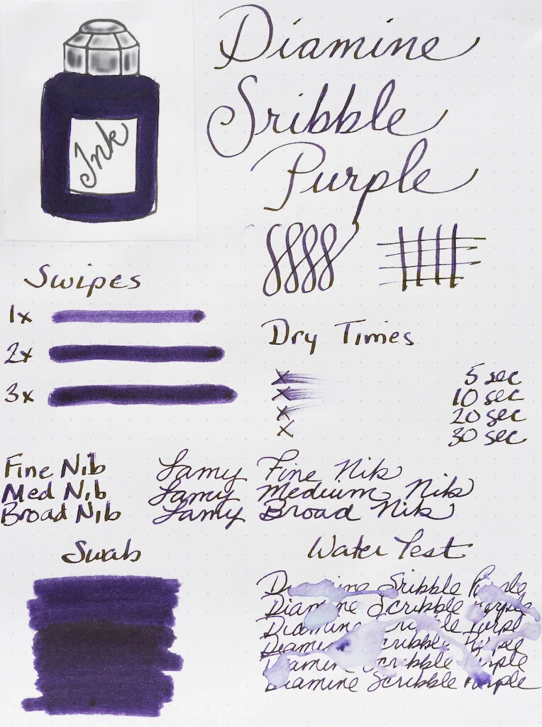 Diamine Scribble Purple Ink A Review — The Pen Addict