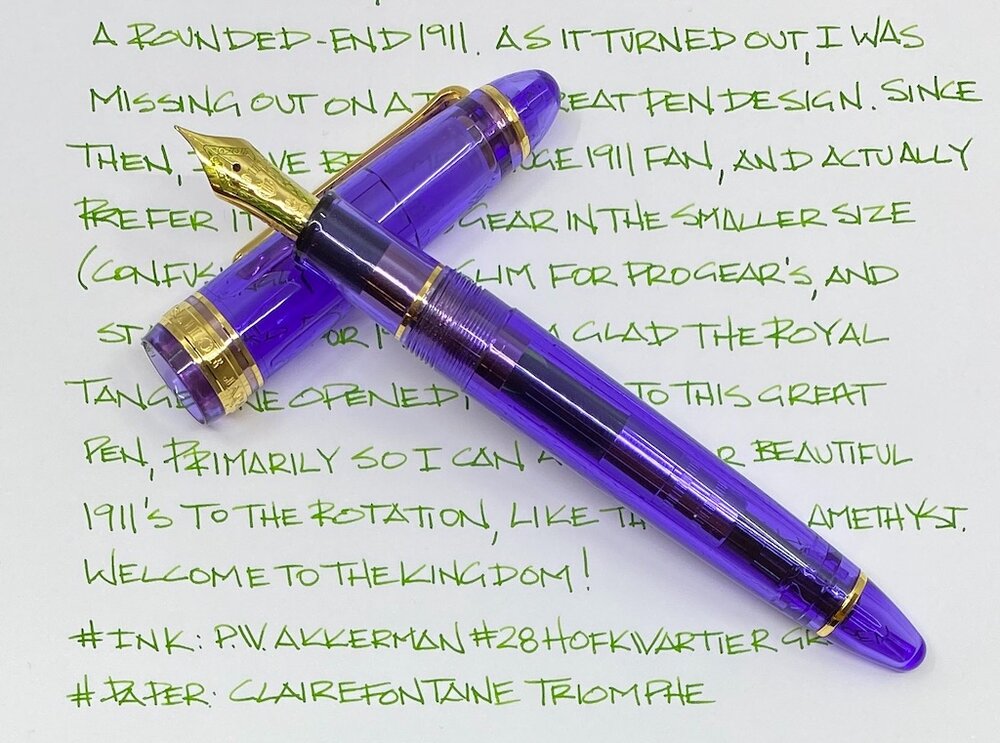 21kt Fine Point Limited ed. Sailor 1911 Large Fountain Pen in Royal Amethyst 