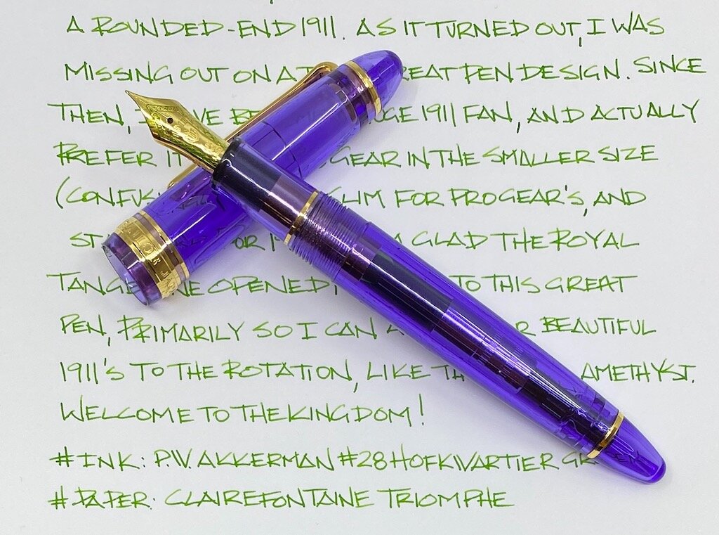 Sailor 1911 Standard Royal Amethyst Fountain Pen Review The Pen