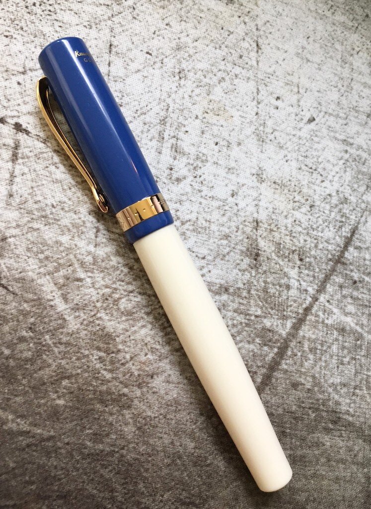 New in box Vintage Blue Kaweco Student Fountain Pen Double Broad Point
