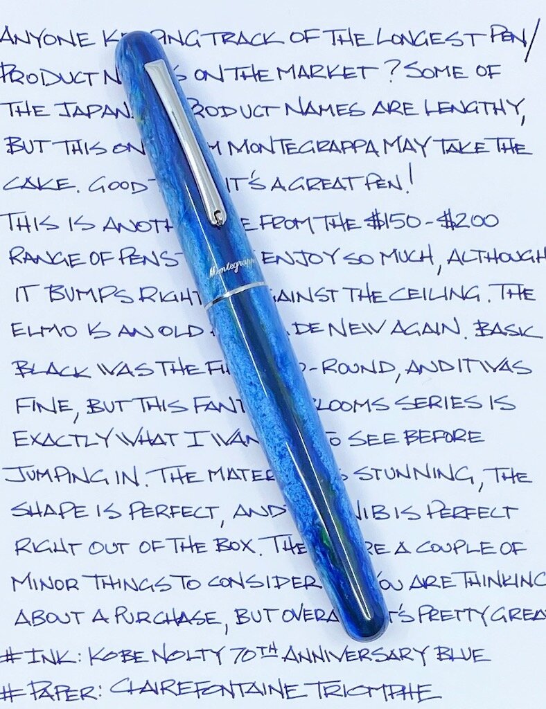 Officier Oppervlakkig Soms Montegrappa Elmo Fantasy Blooms Blue Cross Gentian Fountain Pen Review —  The Pen Addict