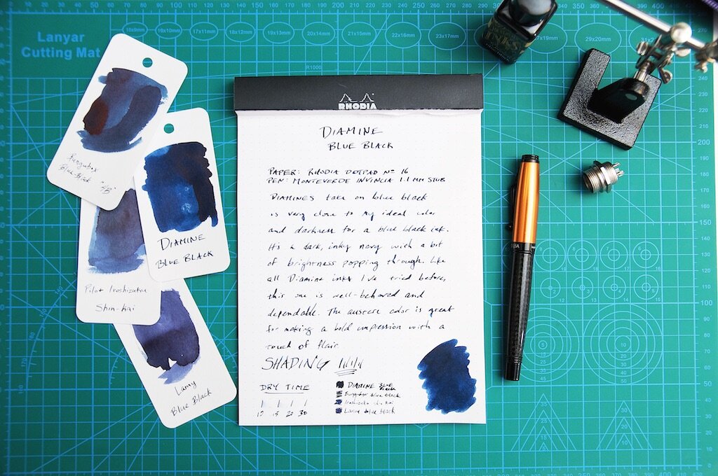 Diamine Blue Black Ink Review — The Pen Addict