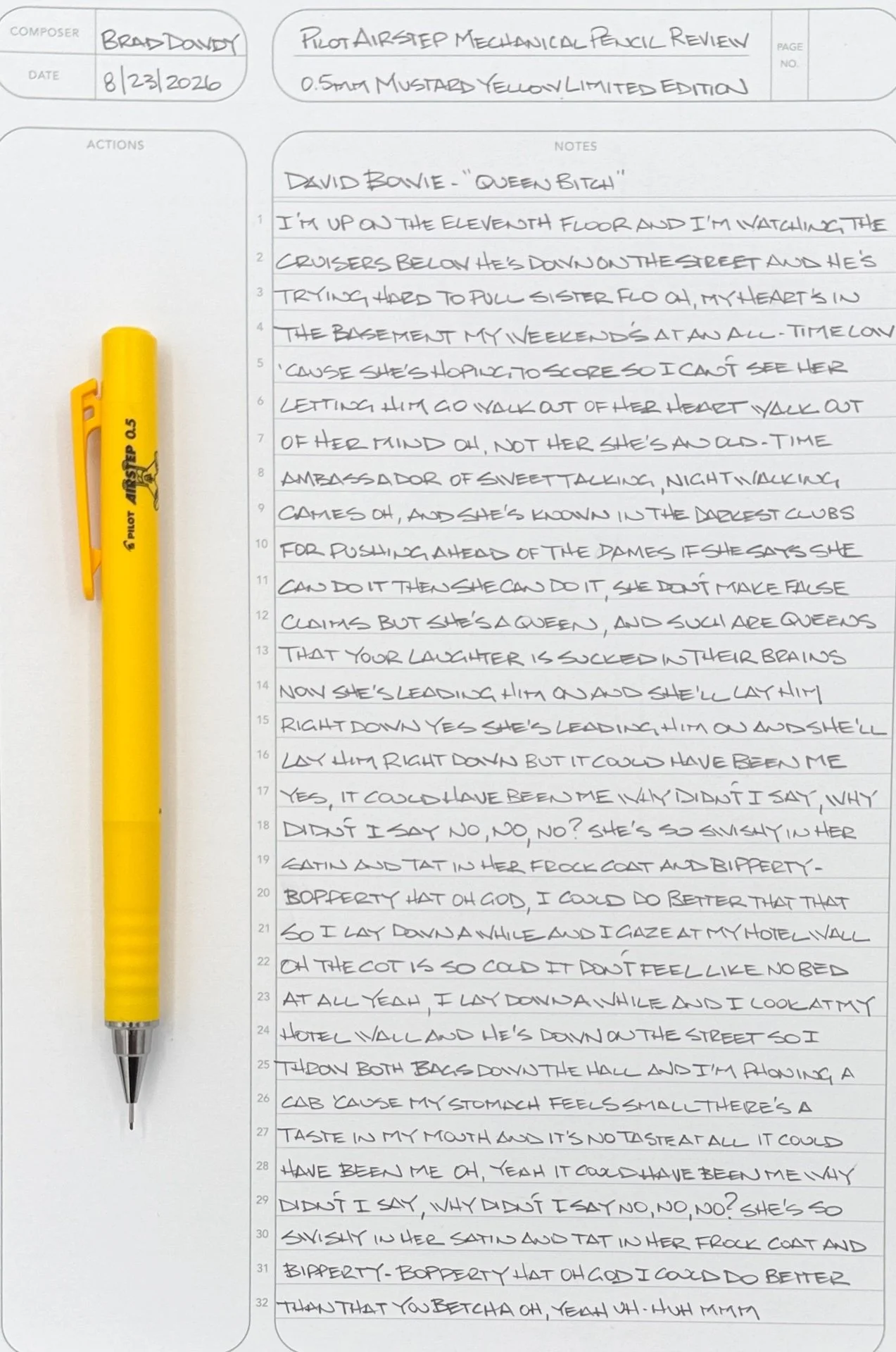Pilot AIRSTEP Writing