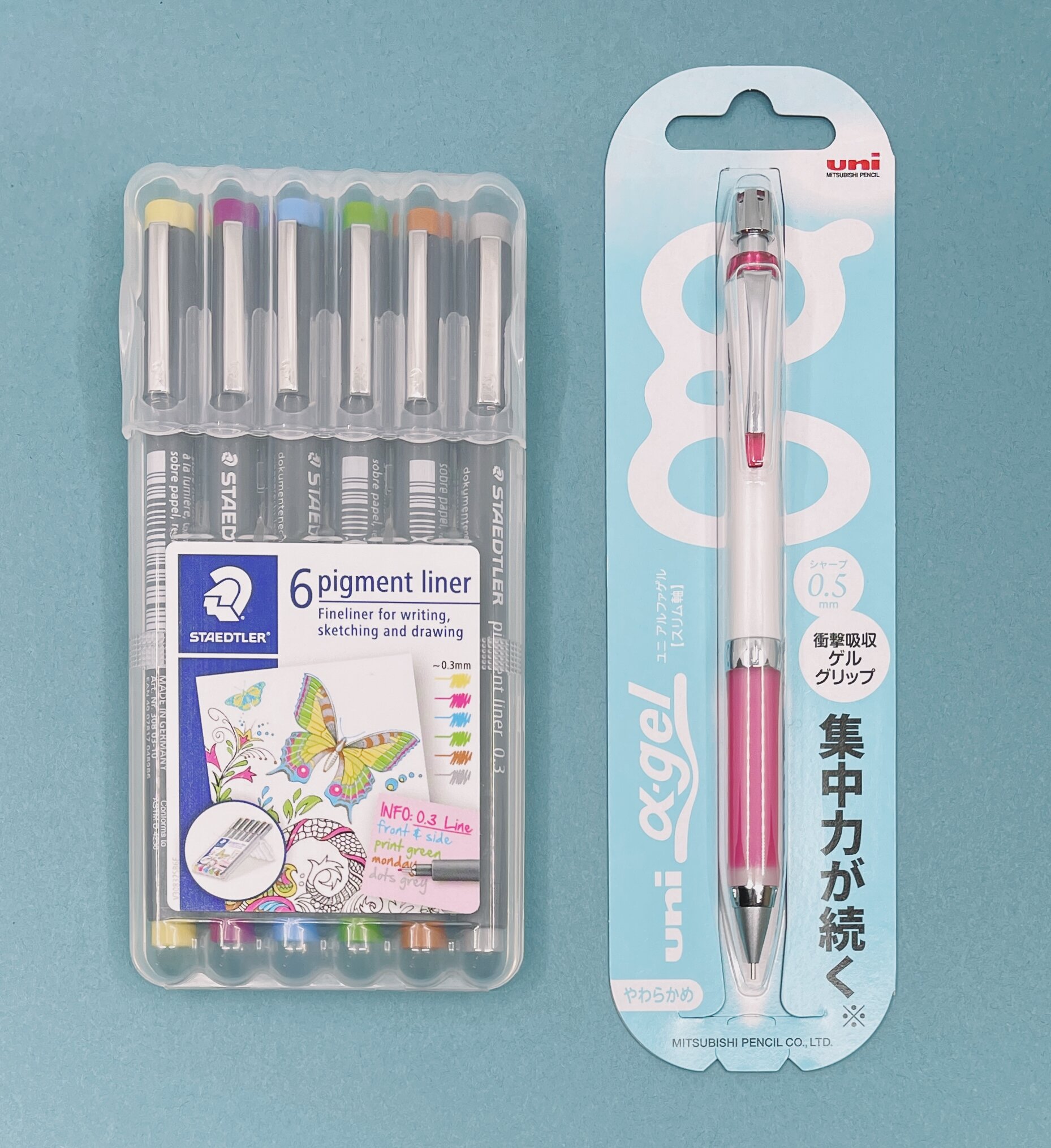 UNI Fine Line Pen Technical Drawing Pens / Art Pen Set of 6 