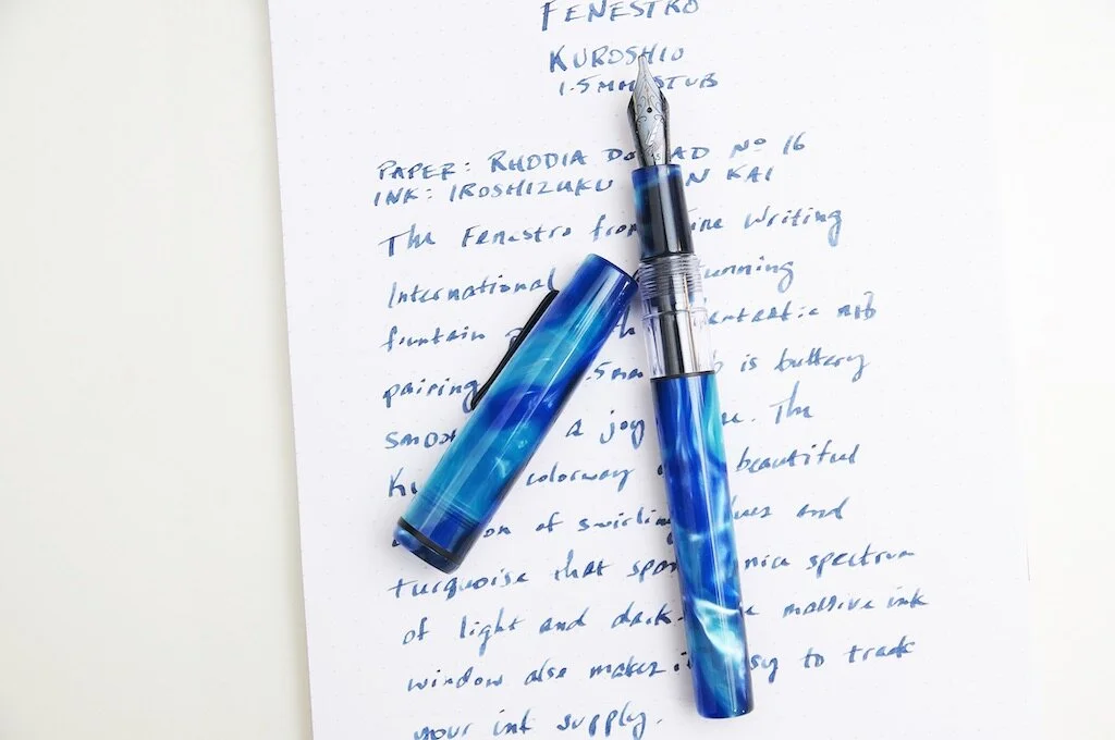 Fine Writing International Fenestro Kuroshio Fountain Pen with 1.5mm