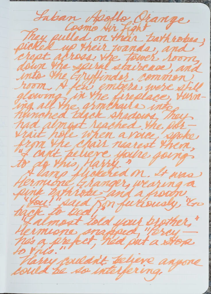 Laban Greek Mythology Ink in Apollo Orange: A Review — The Pen Addict