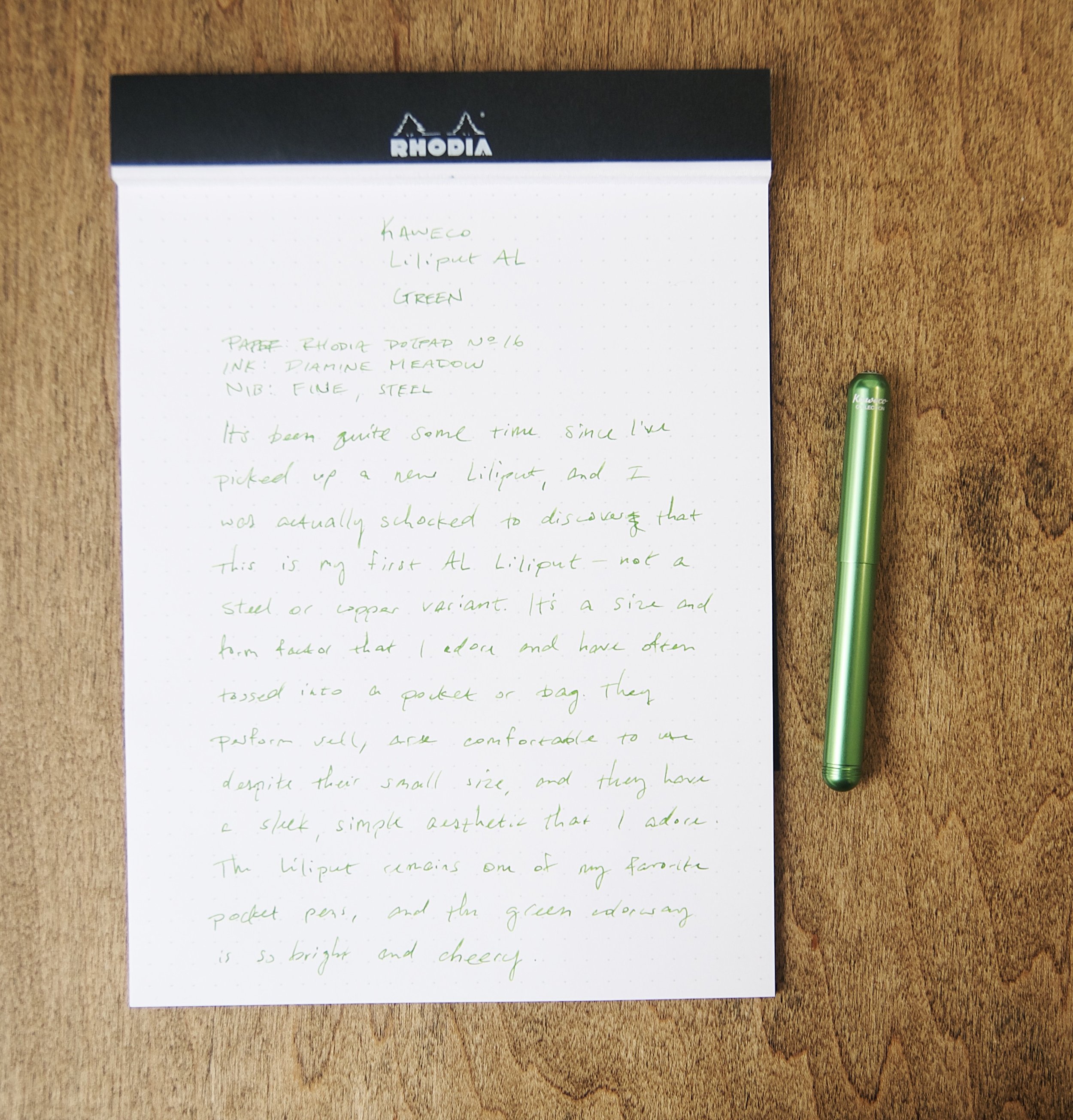 Kaweco Collection Liliput Green Fountain Pen Review — The Pen Addict
