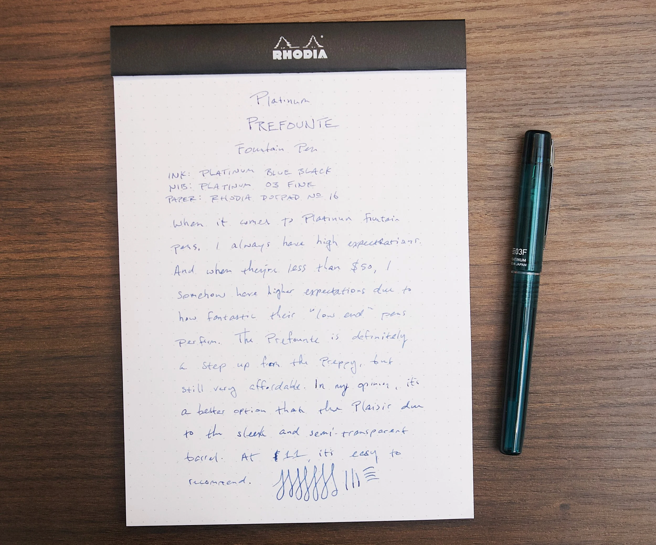 Platinum Prefounte Fountain Pen Review — The Pen Addict