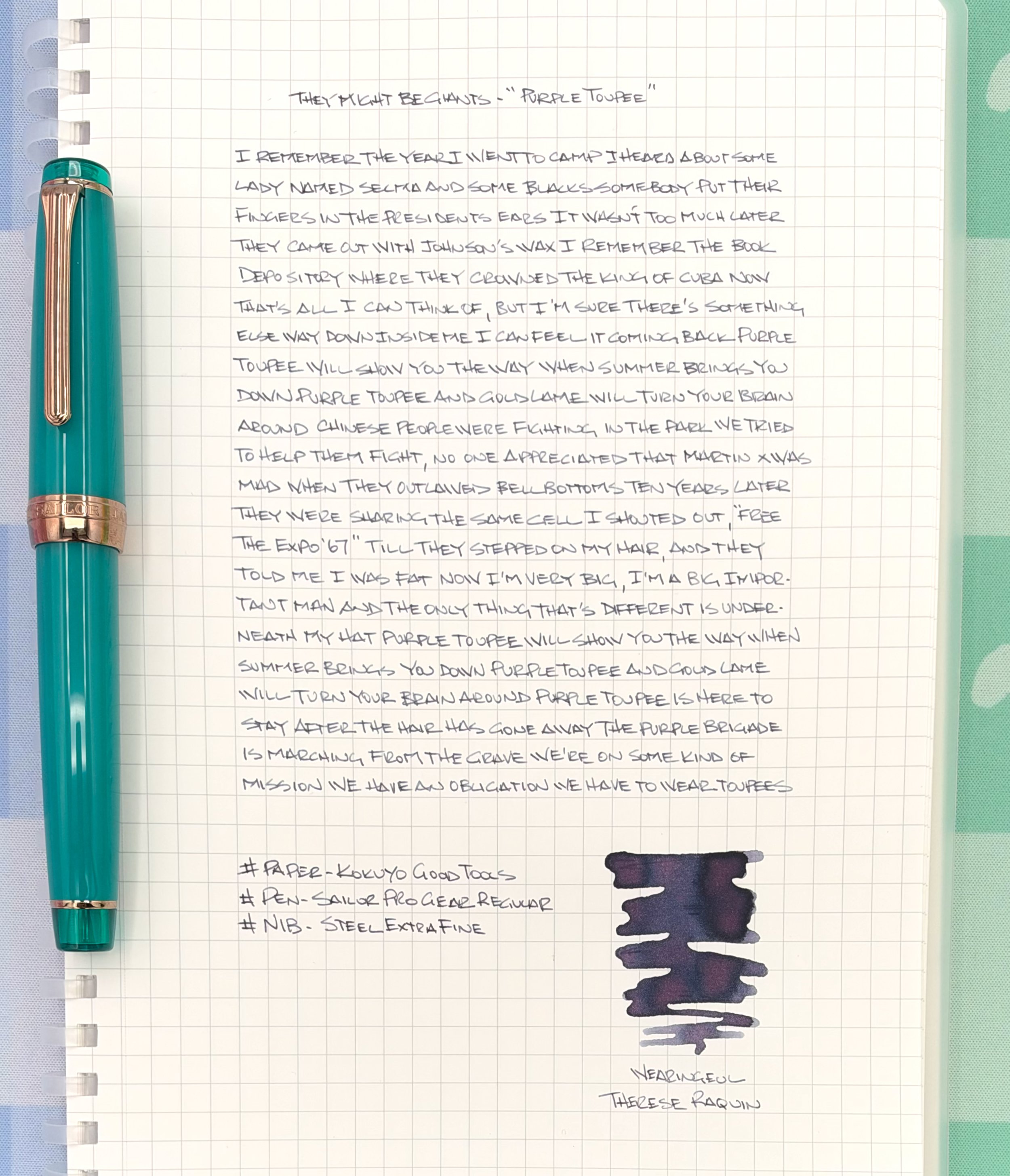 Sailor Pro Gear Regular Lucky Charm Writing