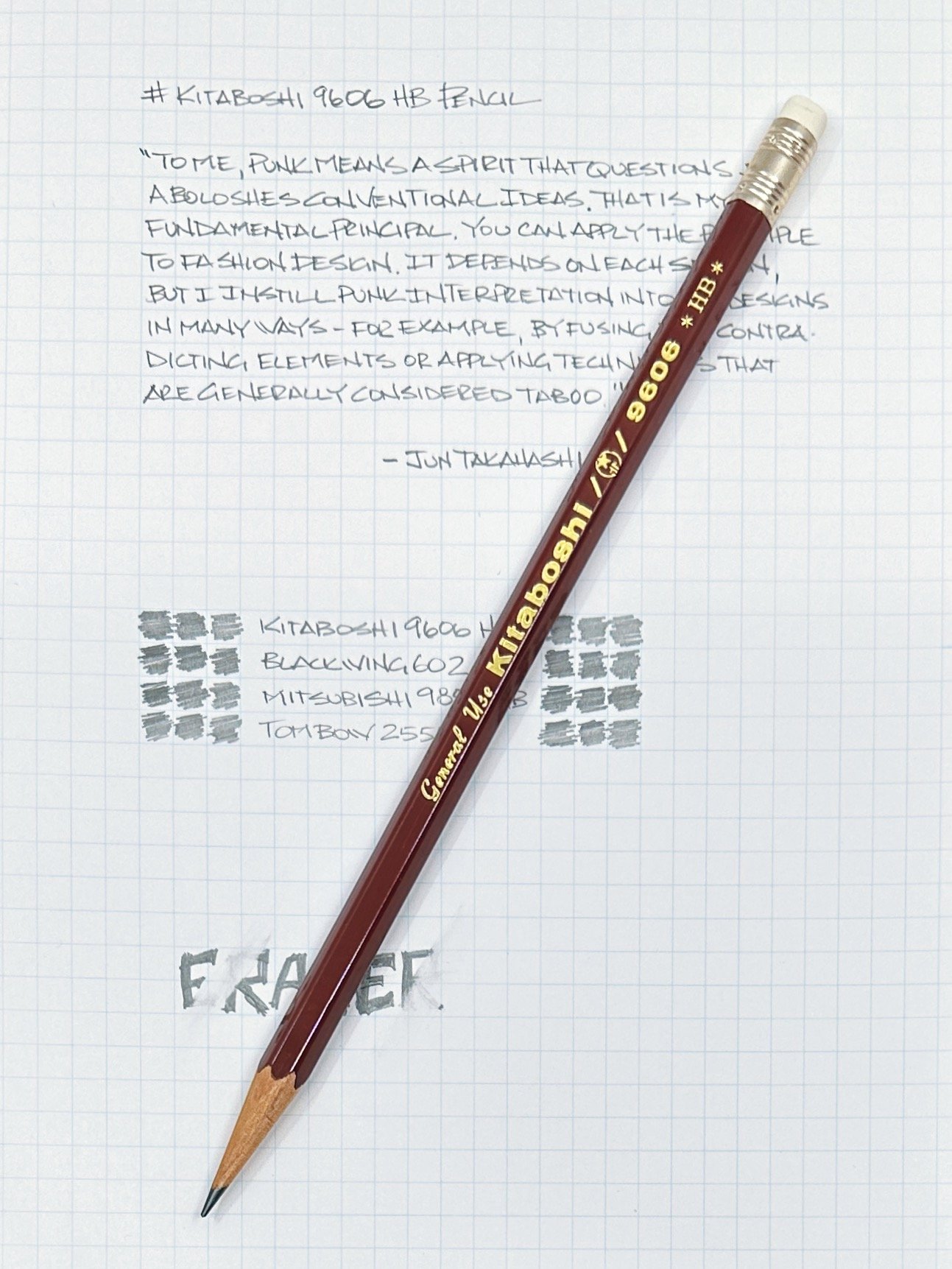 Kitaboshi 9606 Writing Pencil, HB, Single | Kitaboshi Pencil Co.