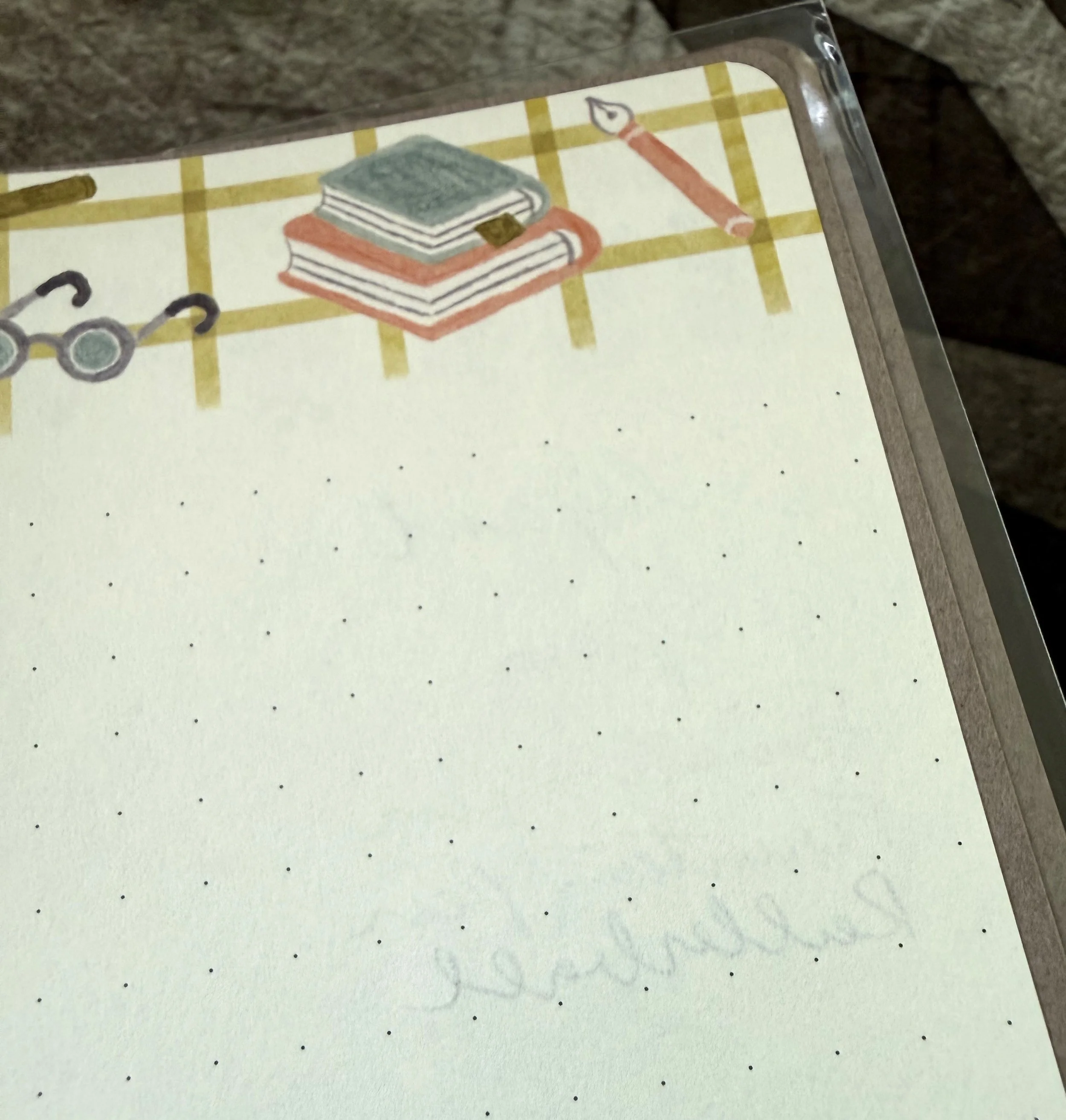 Midori Yuru Log Notebook Ink Back