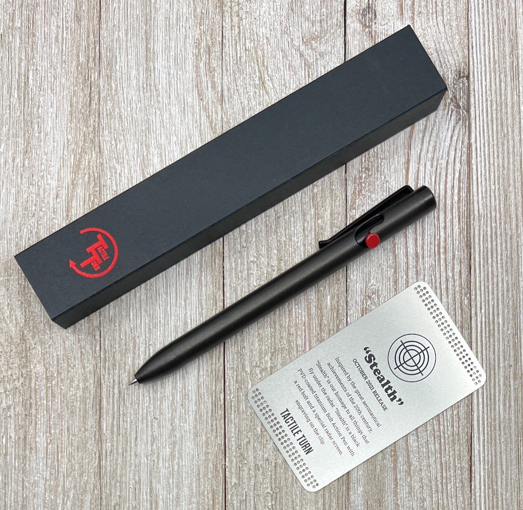 Pasen Ironisch accumuleren Tactile Turn Stealth Bolt Action Pen Review — The Pen Addict