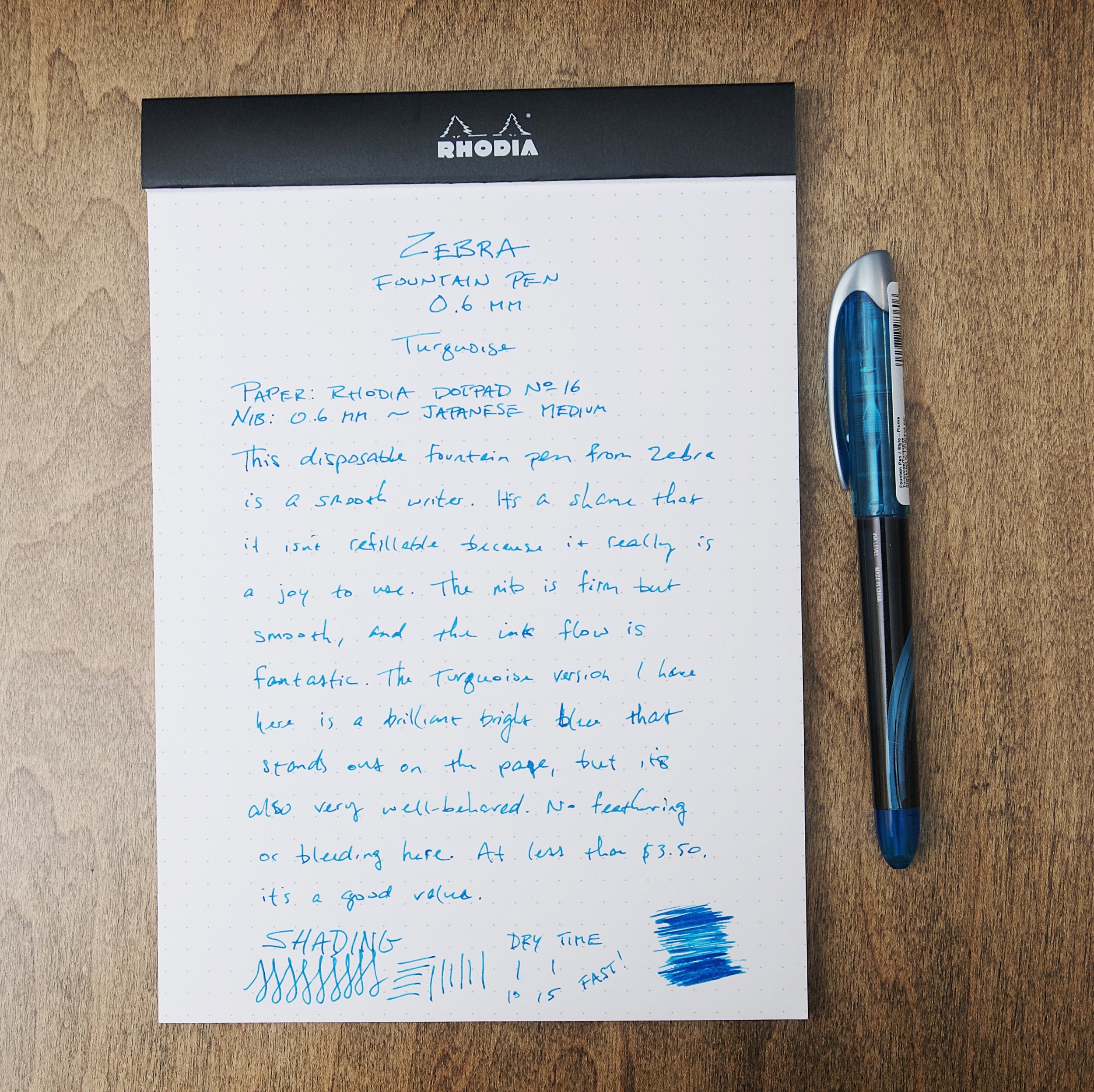 Zebra Disposable 0.6mm Fountain Pen Review — The Pen Addict