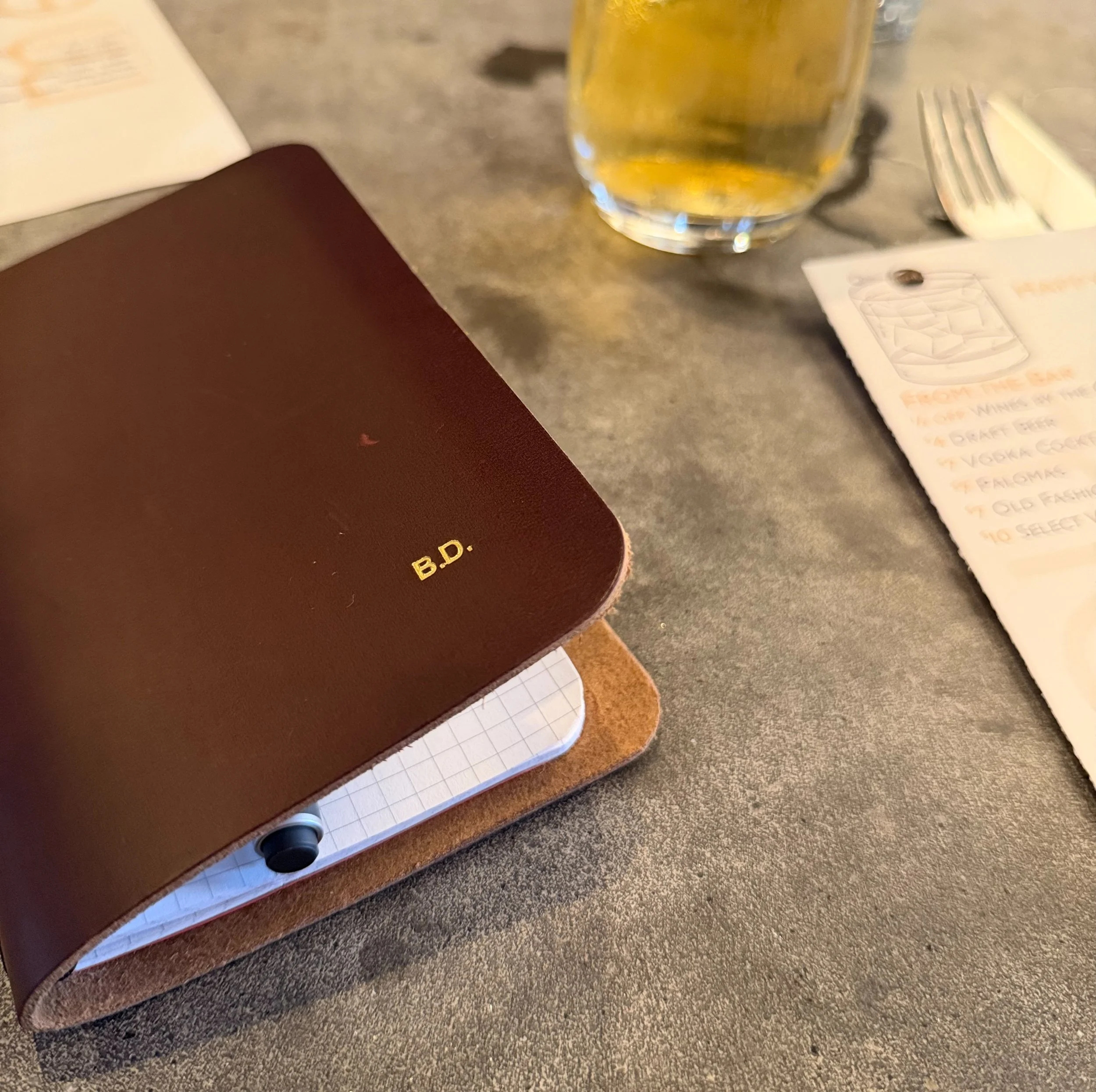 Grit Mercantile Leather A6 Cover Bar