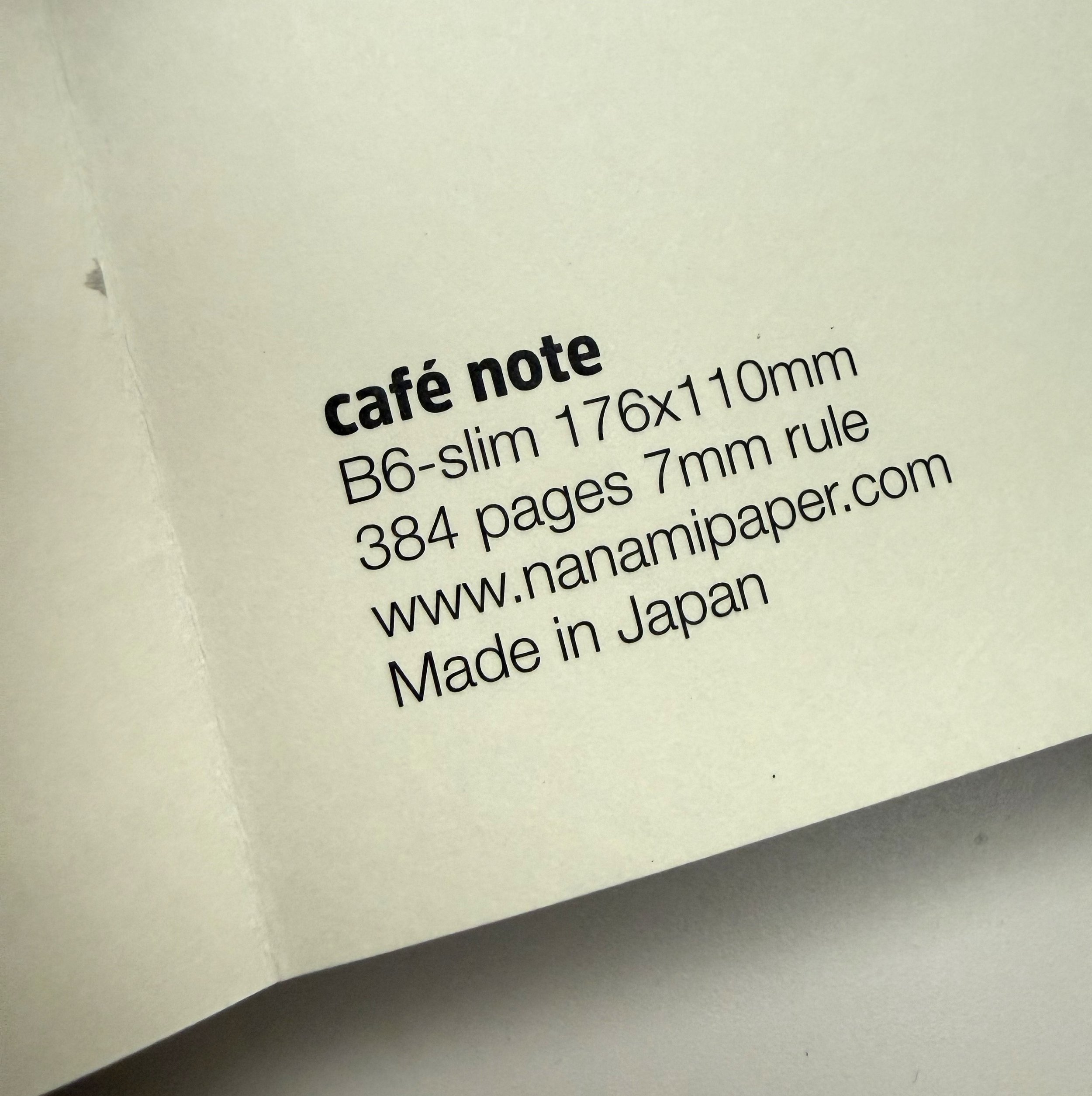 Nanami Paper Tomoe River Cafe Note Specs