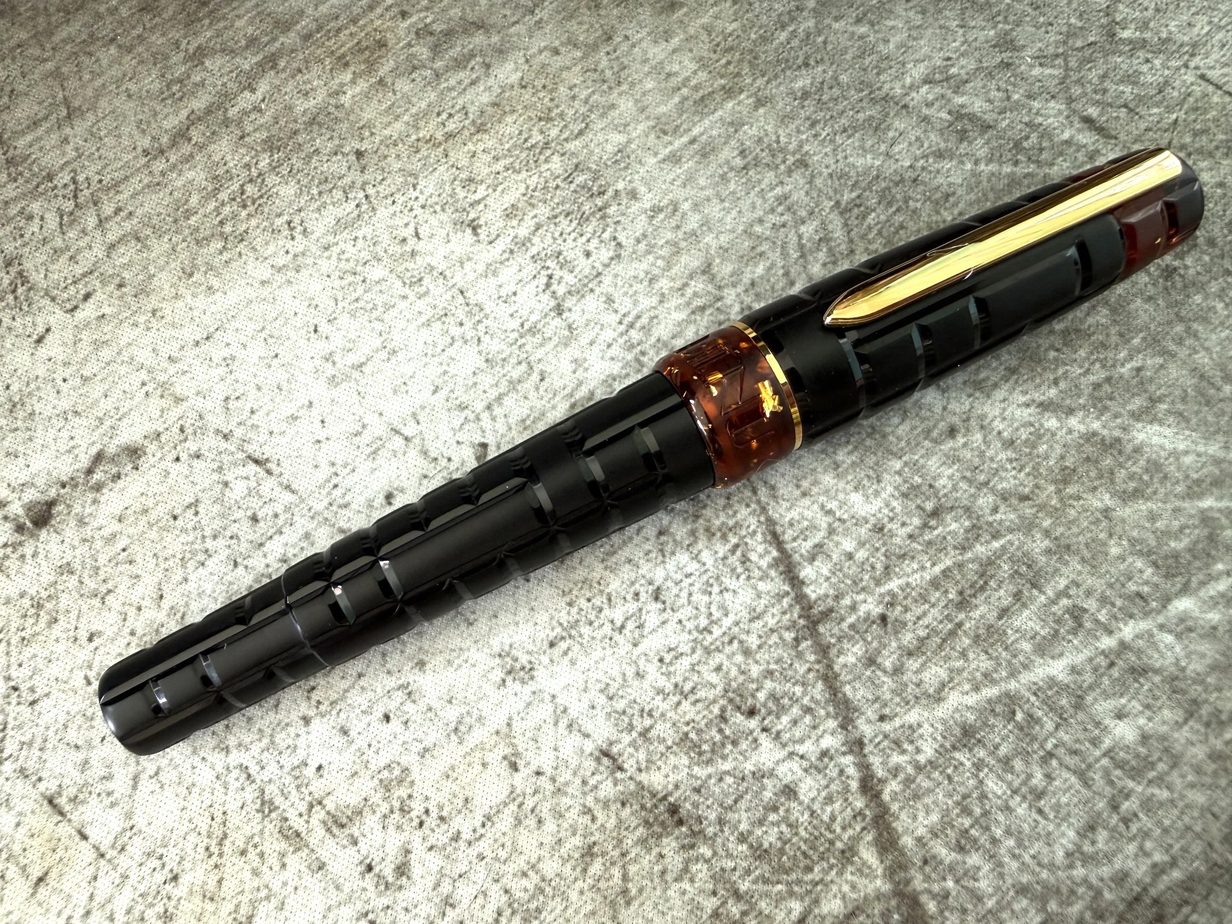 BENU Tessera Black Amber Fountain Pen Barrel
