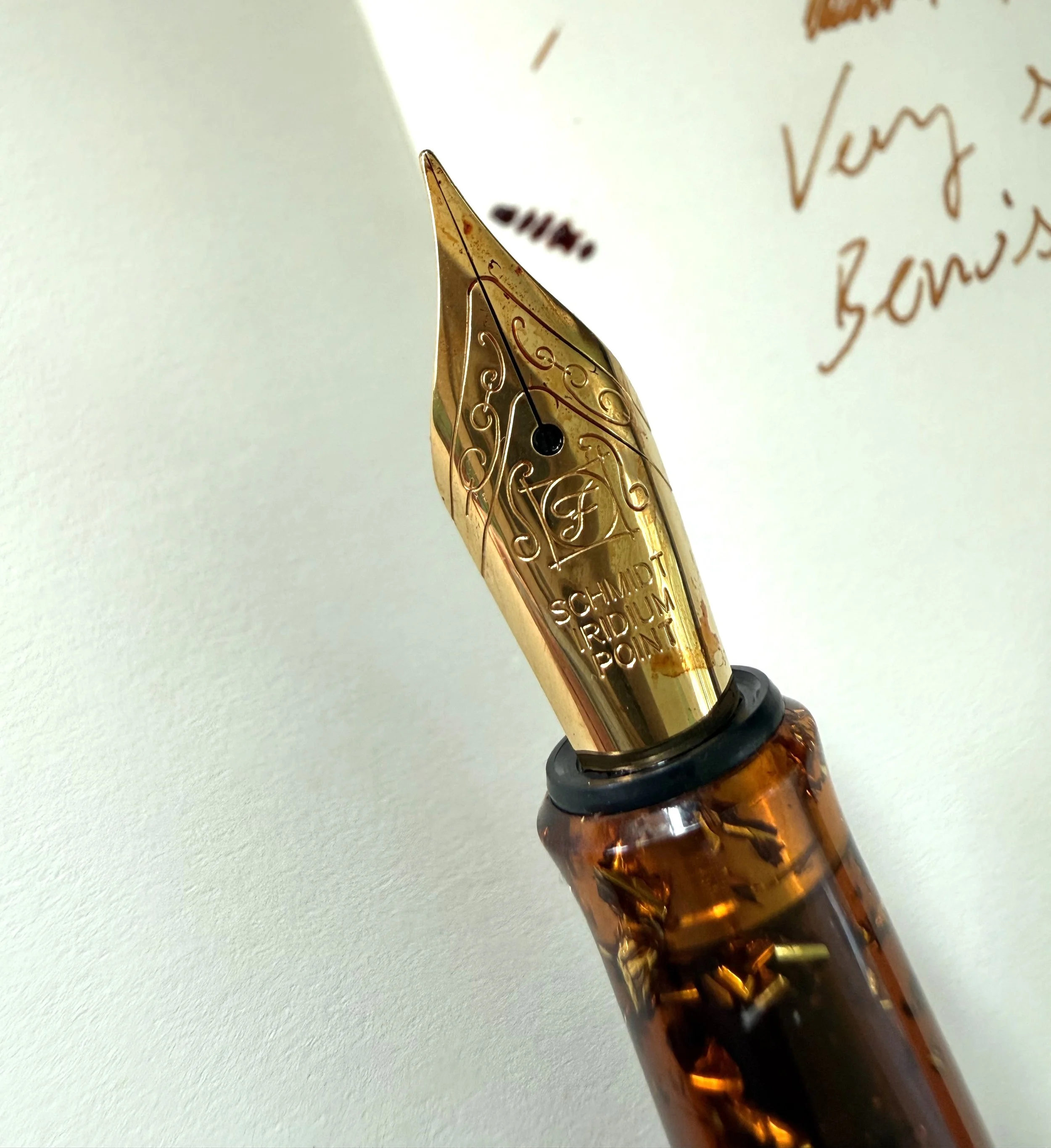BENU Tessera Black Amber Fountain Pen Nib
