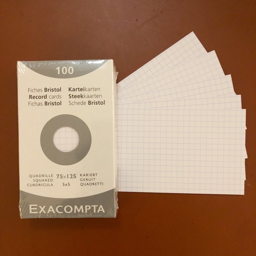 Exacompta Index Cards 3X5 Inch 100Pk