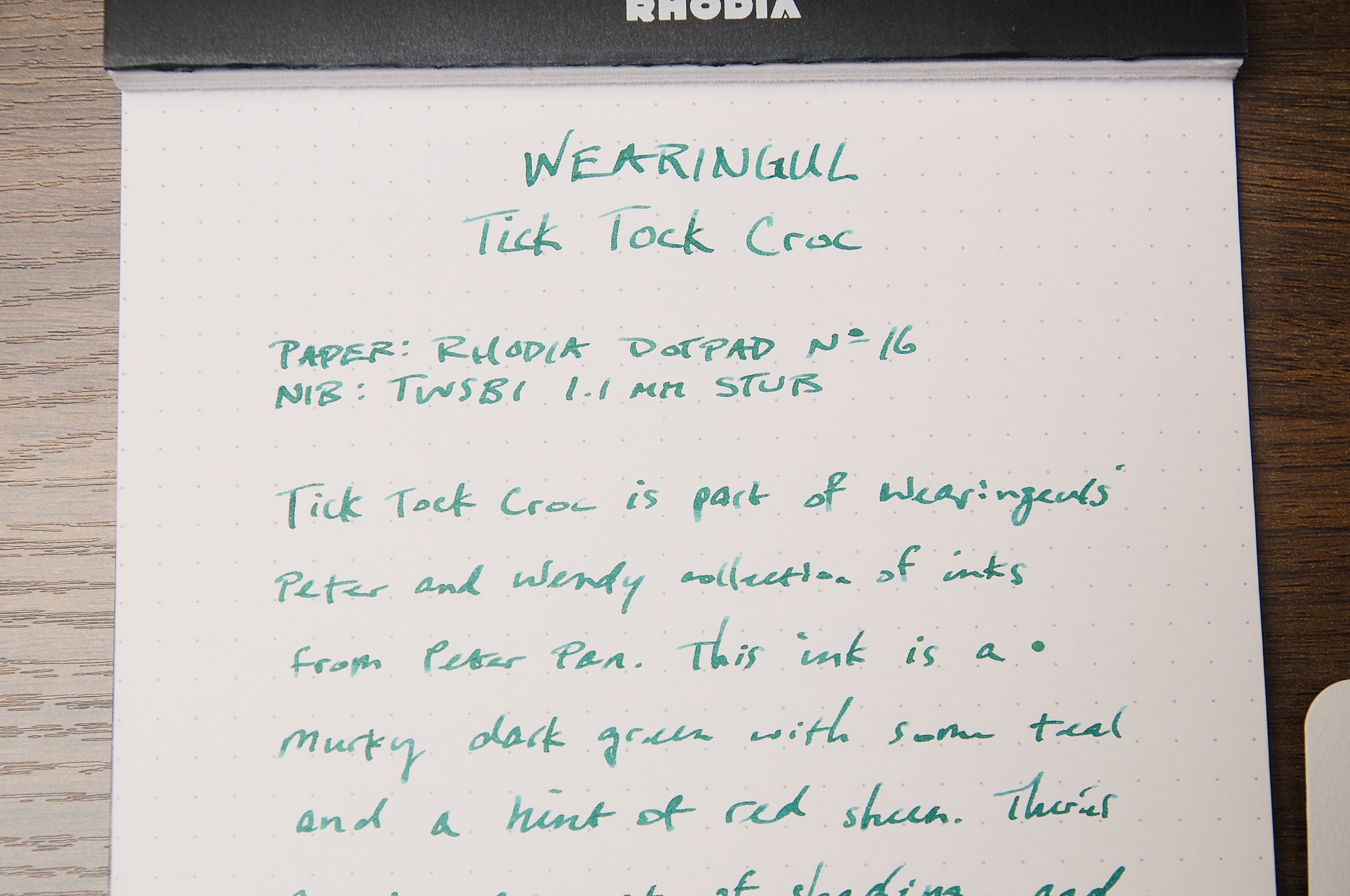 Wearingeul Tick Tock Croc Writing