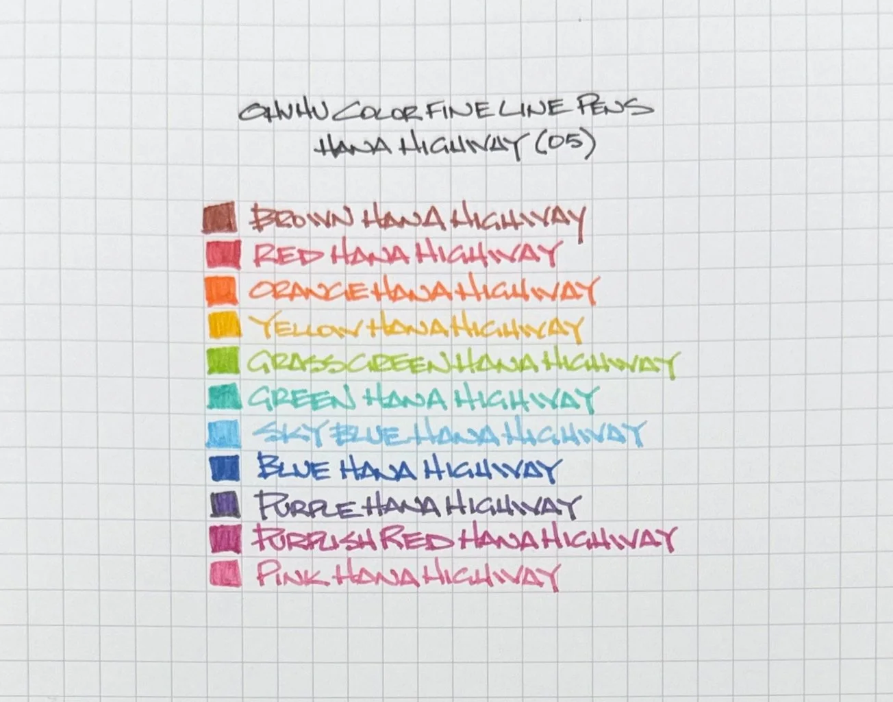 Ohuhu Colored Fineliner Colors