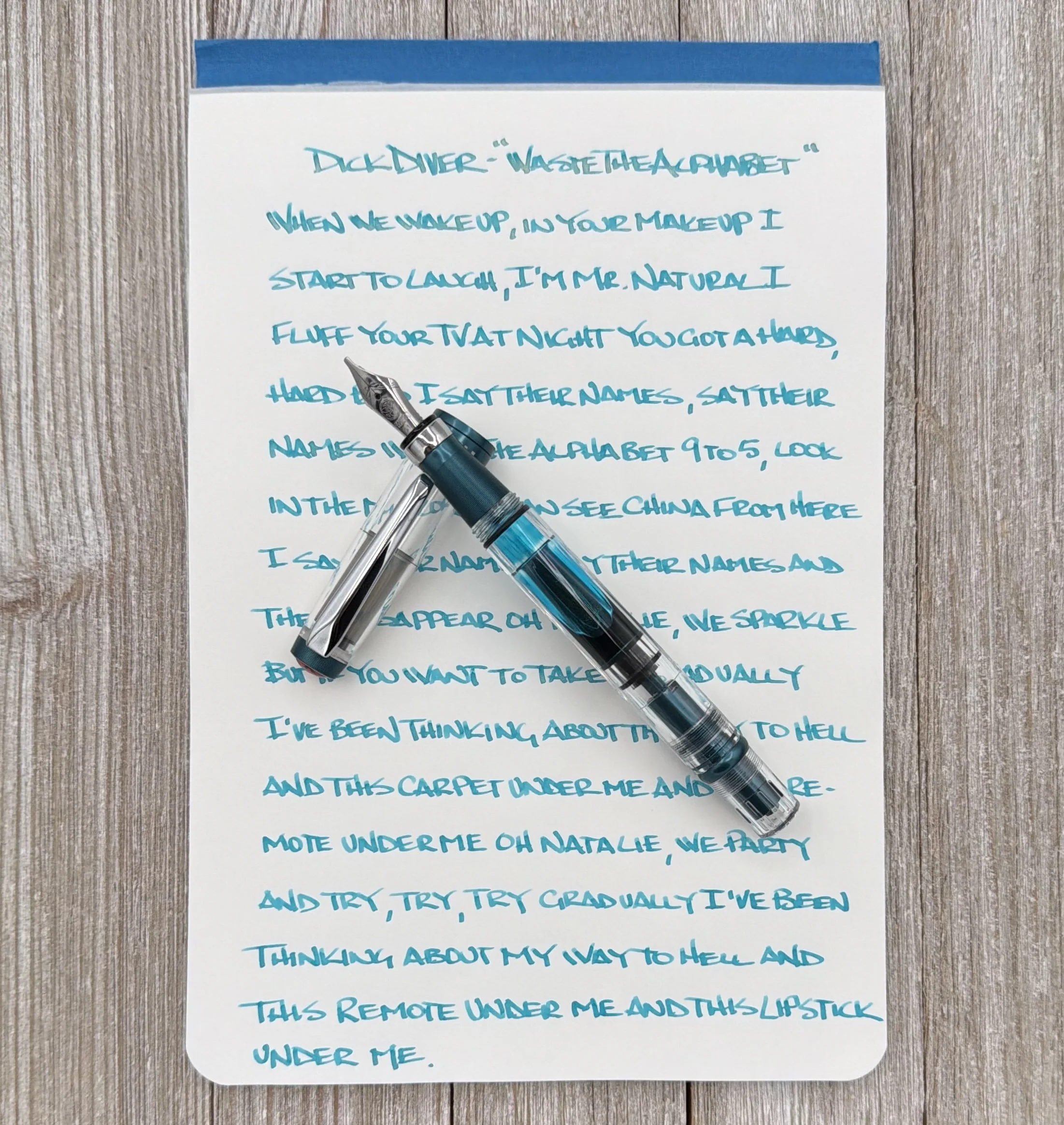 Jacques Herbin Turquoise de Perse Ink Writing