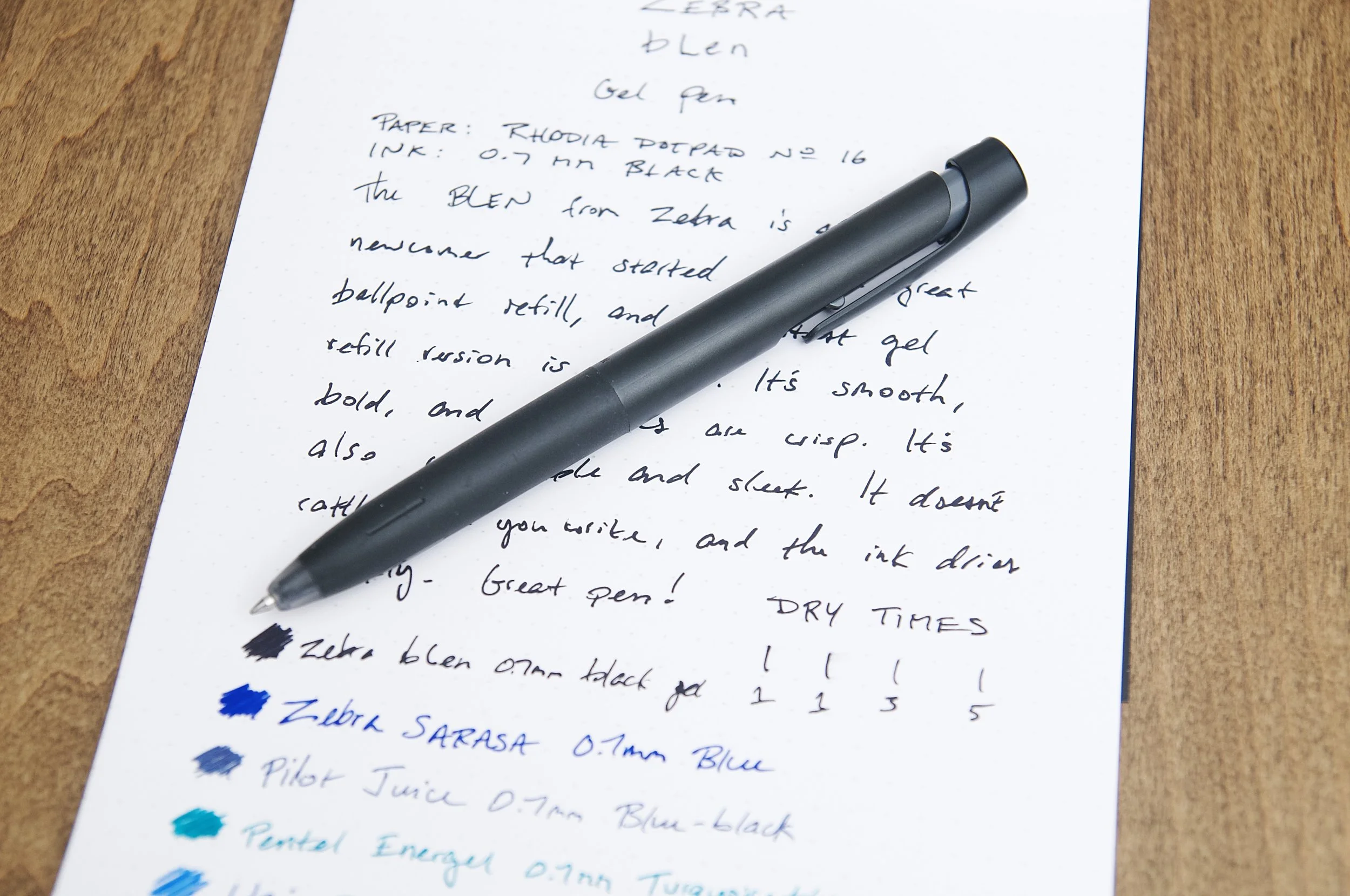 Zebra bLen 0.7mm Gel Pen Review — The Pen Addict