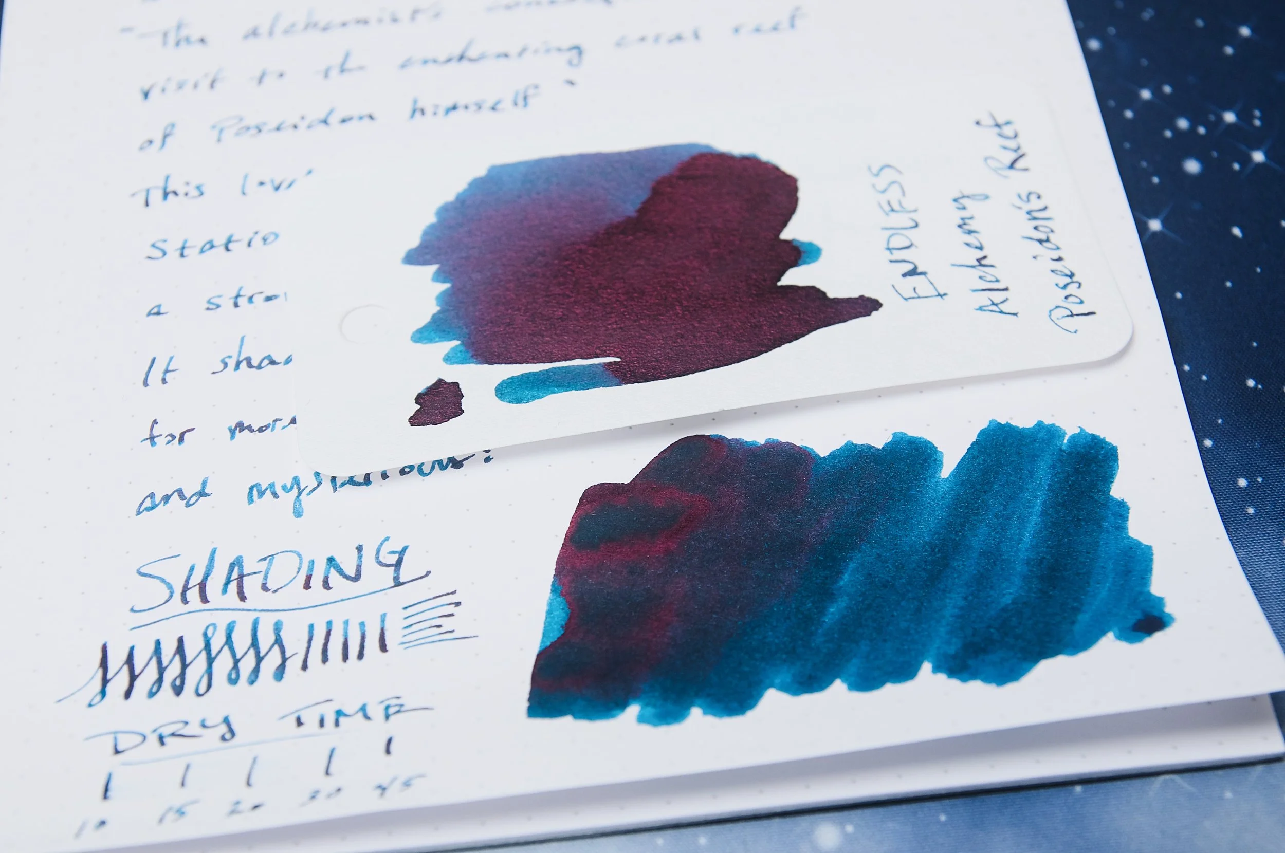 Endless Stationery Alchemy Inks Series — Poseidon's Reef Review — The ...