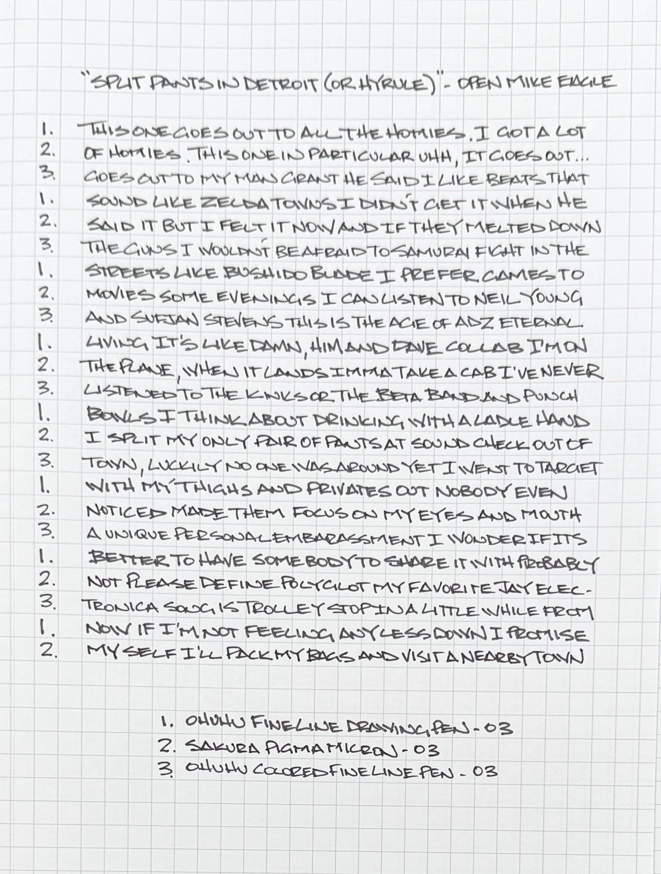 Ohuhu Fineliner Writing