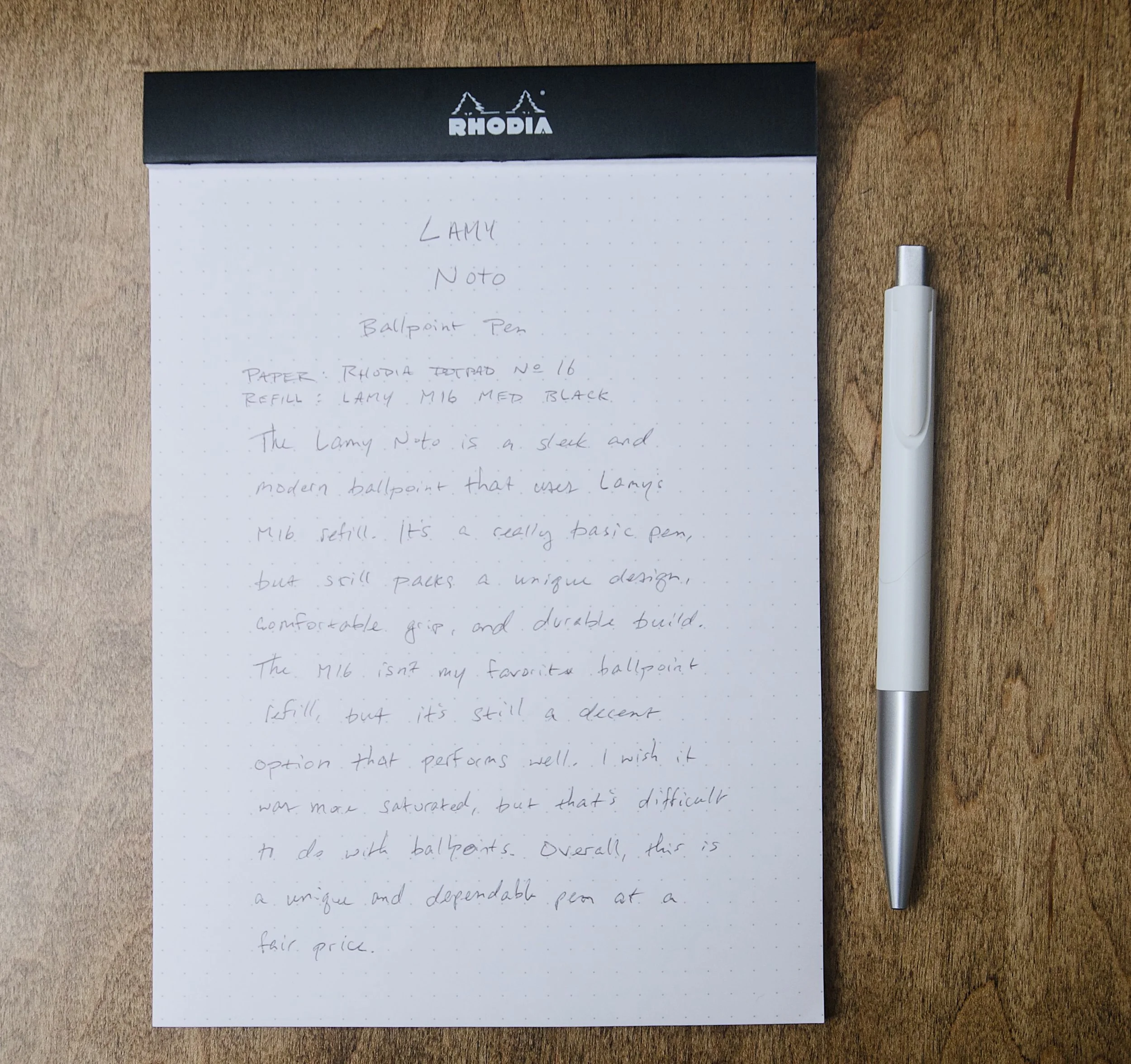 Lamy Noto Ballpoint Pen Review — The Pen Addict
