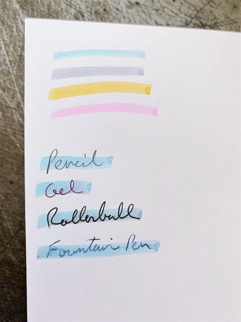 Made another Swatch Page! this time with Stabilo Boss pens. :  r/bulletjournal