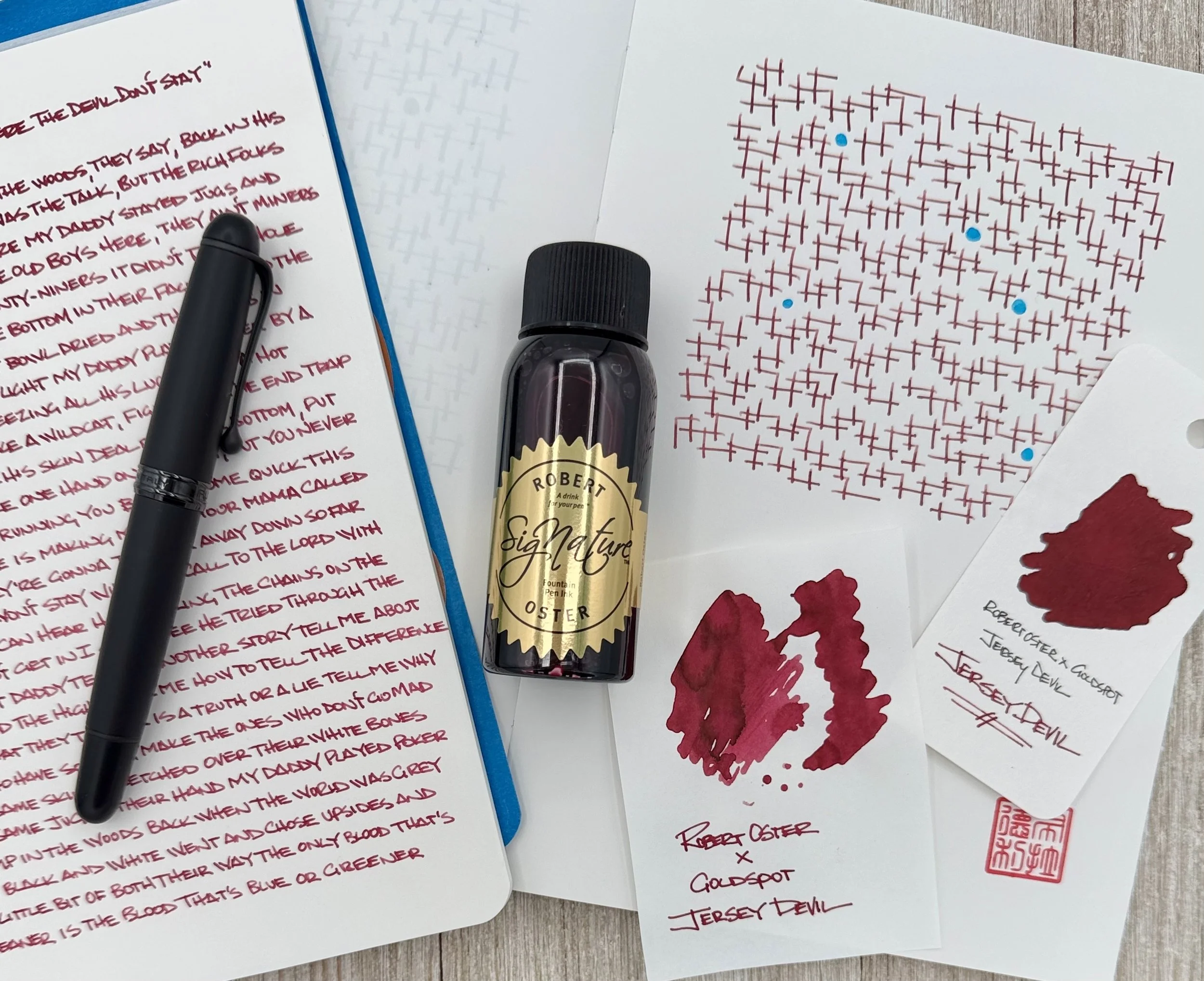 Goldspot x Robert Oster The Jersey Devil Ink Review