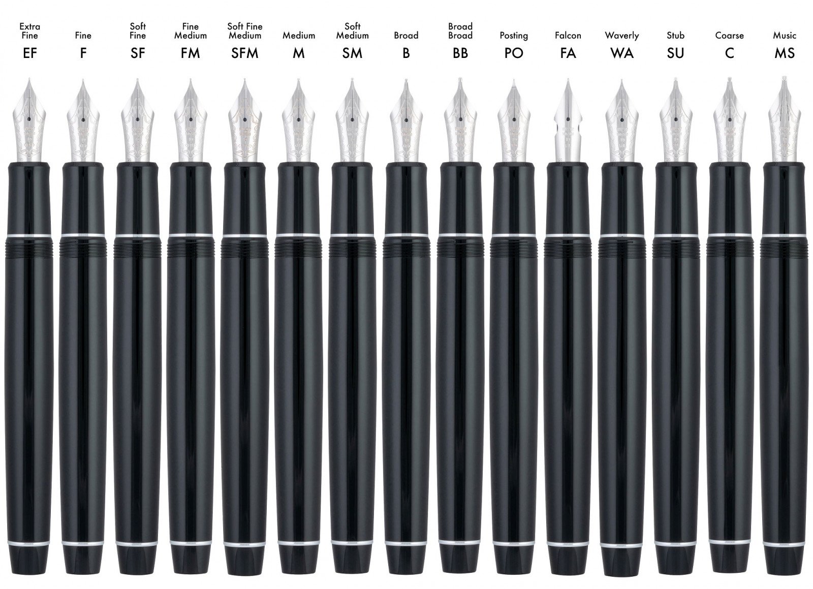 Fineliner Pen Set of 10 - Various Tip Sizes (Black) – Brite Crown