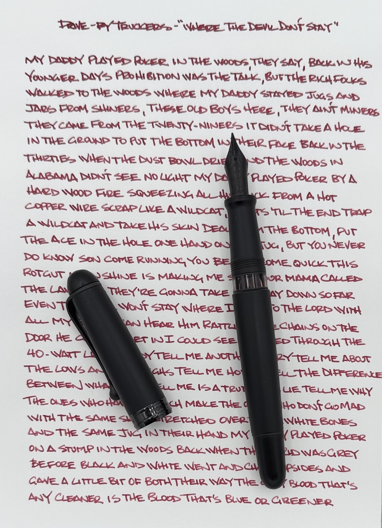 Goldspot x Robert Oster The Jersey Devil Writing