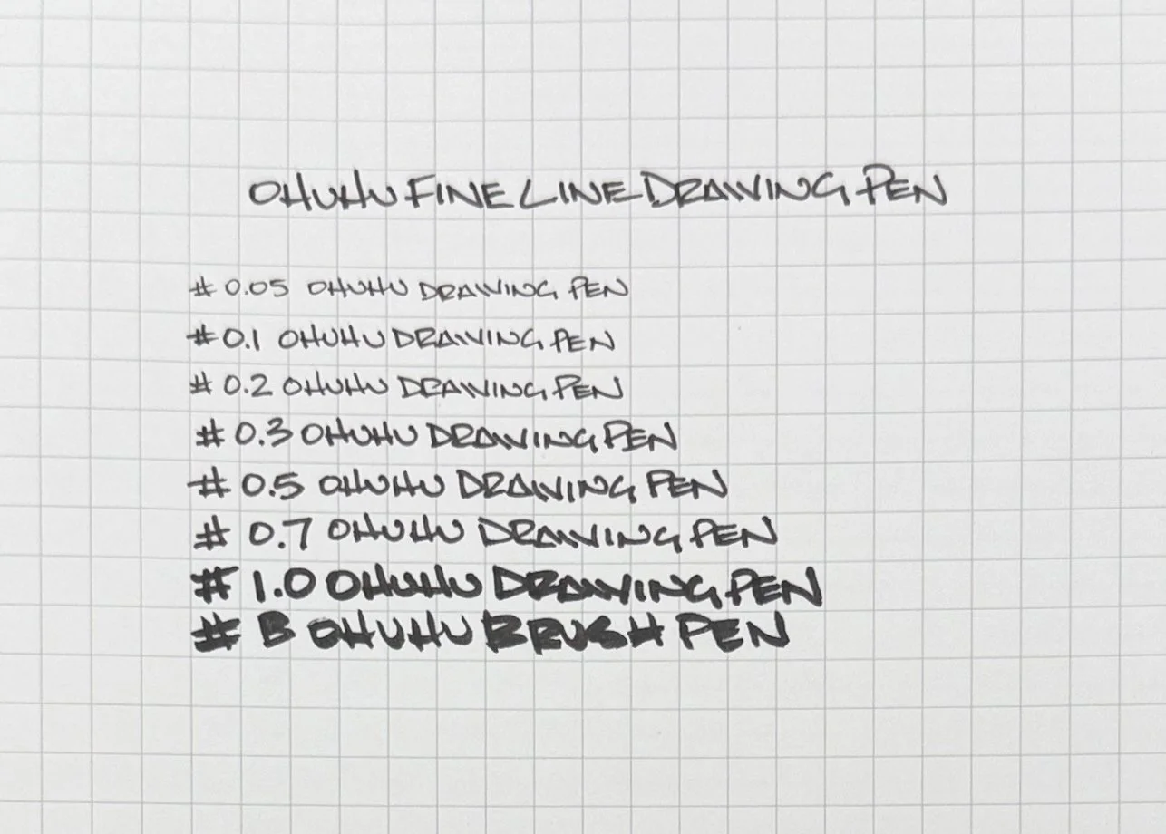 Ohuhu Fineliner Tip Sizes