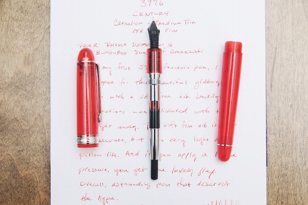 Gourmet Pens: Review: Platinum #3776 Century Bourgogne Fountain Pen -  Soft-Fine @PenChalet @CarolLuxury