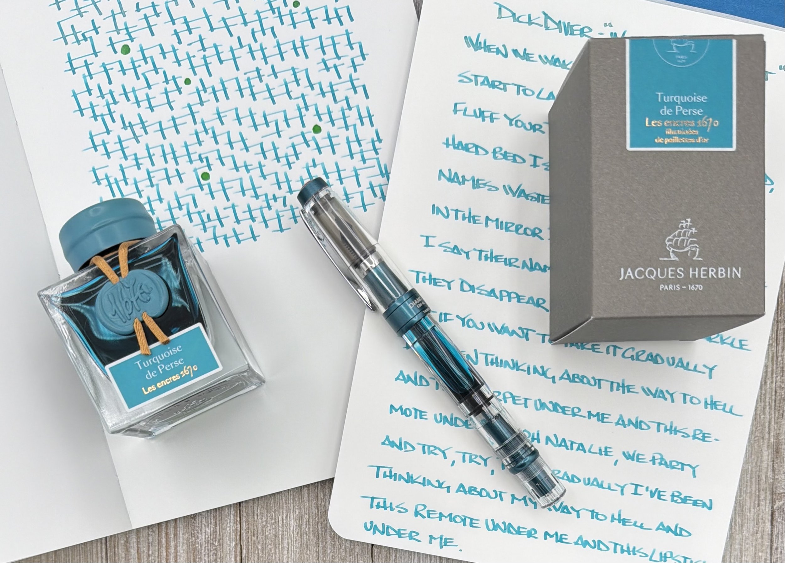 Jacques Herbin Turquoise de Perse Ink Review