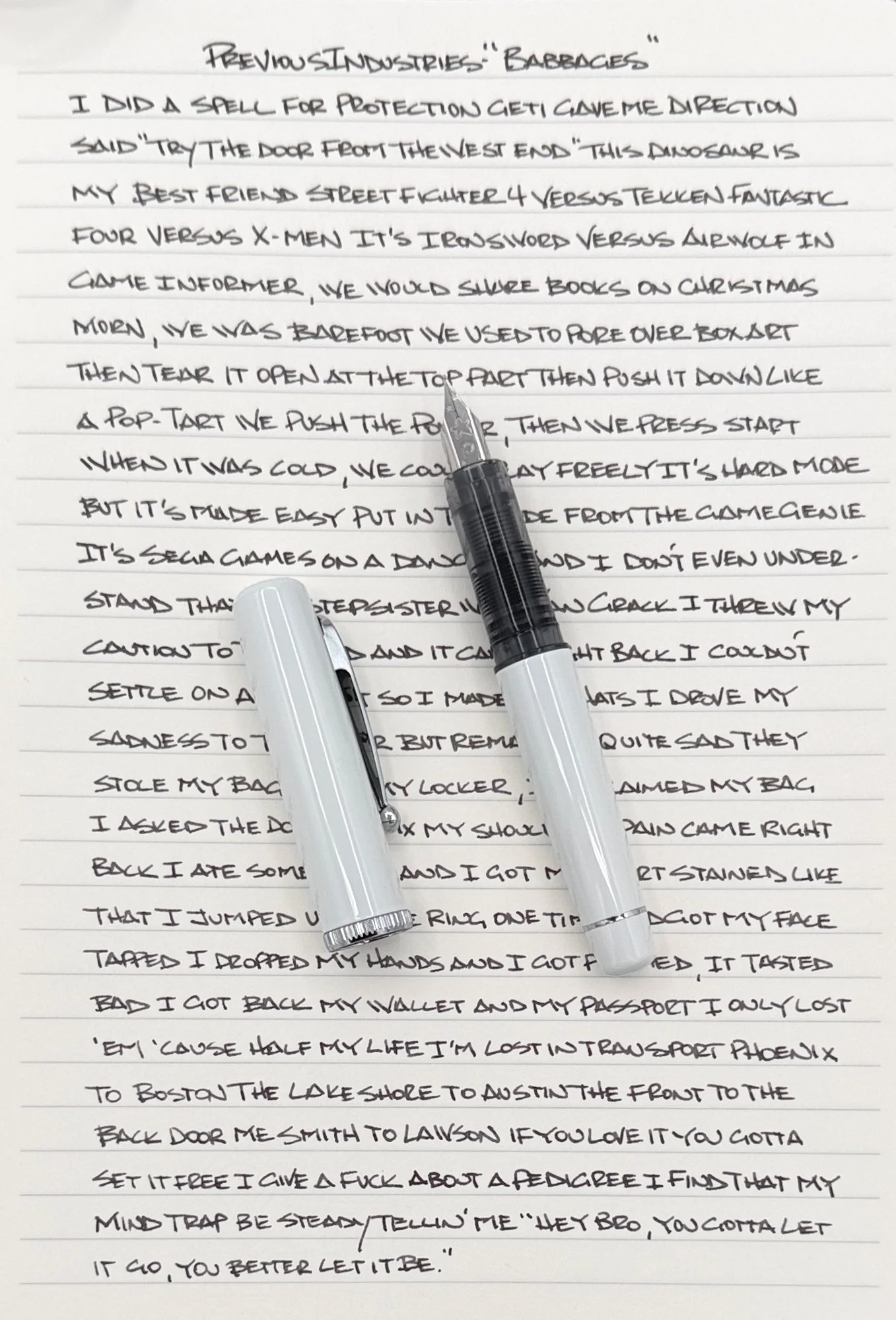 Platinum Komono Writing