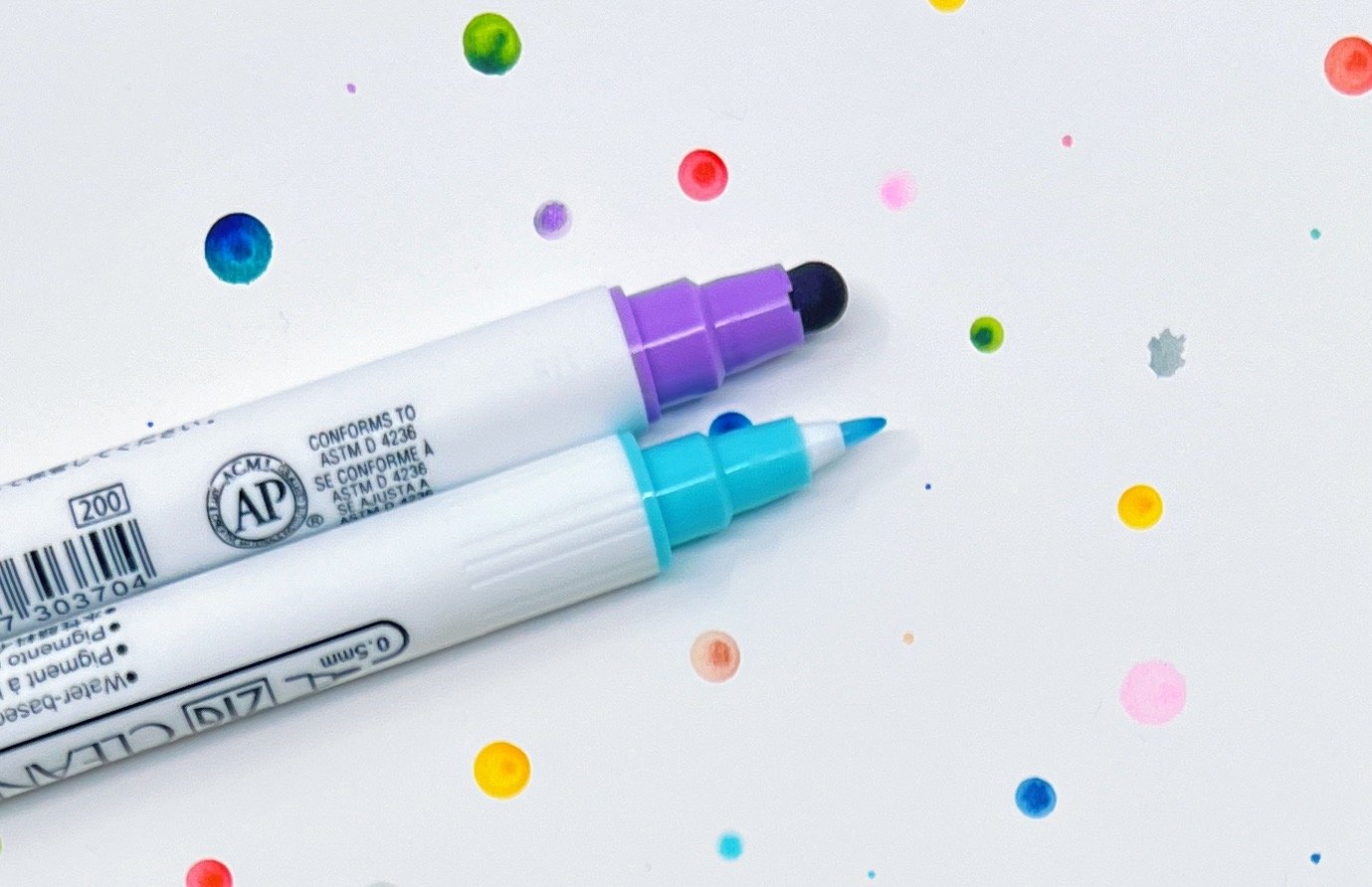 Dot Marker Comparison: Zig Kuretake Clean Color Dot versus the