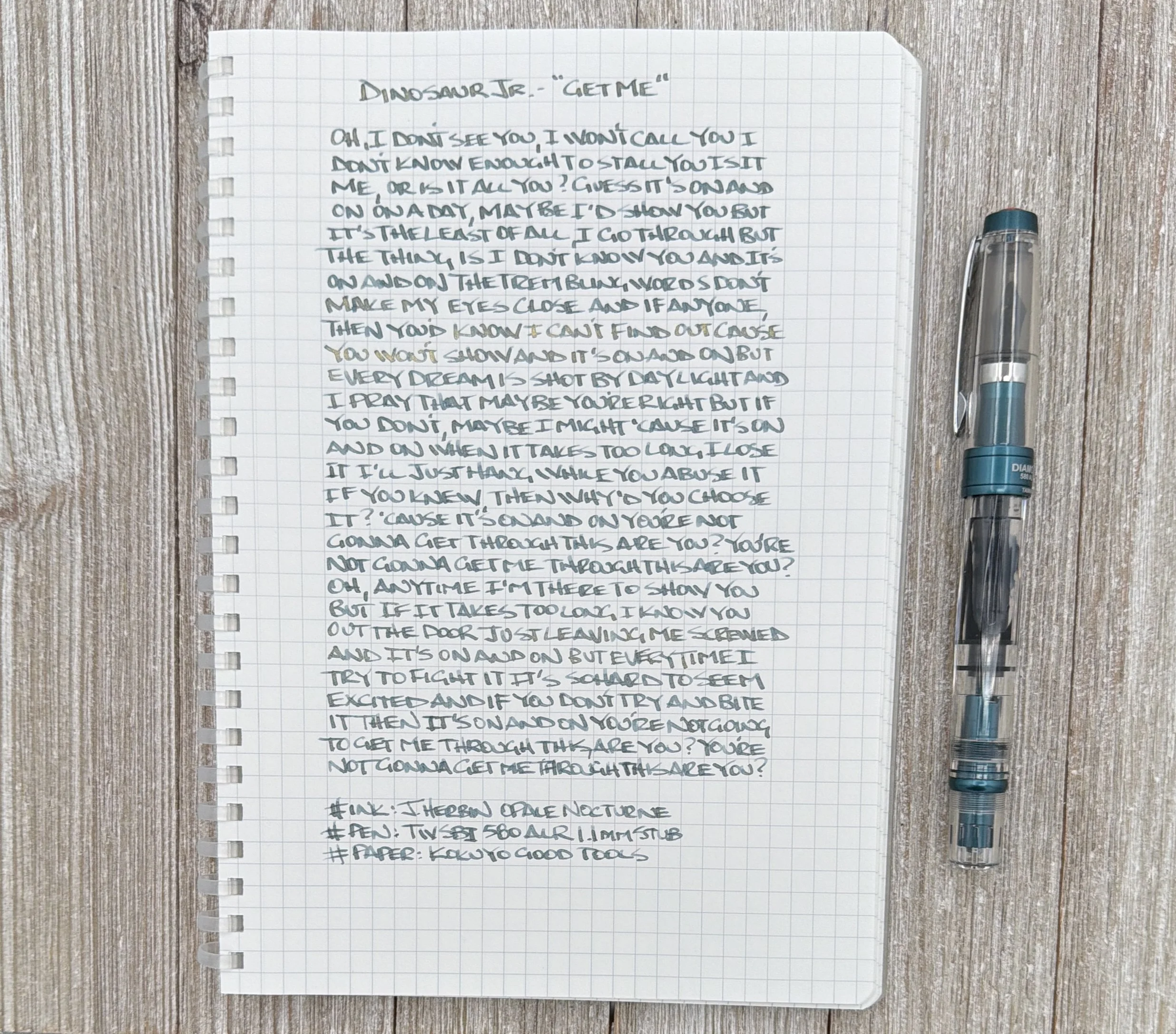 J. Herbin Opale Nocturne Writing