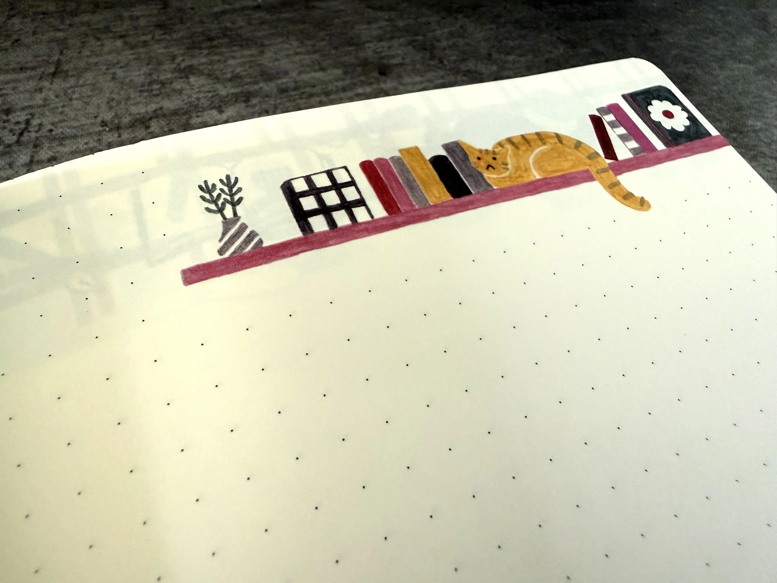 Midori Yuru Log Notebook Cat