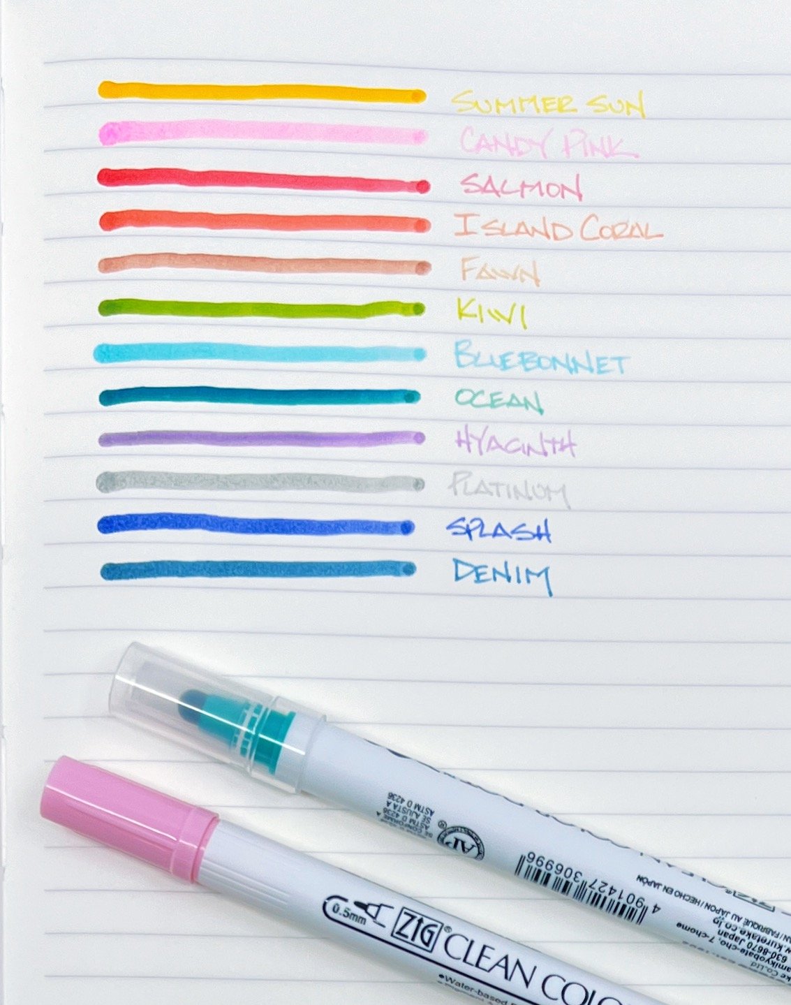 Kuretake Zig Clean Color Dot Double-Sided Marker, Blue Bonnet