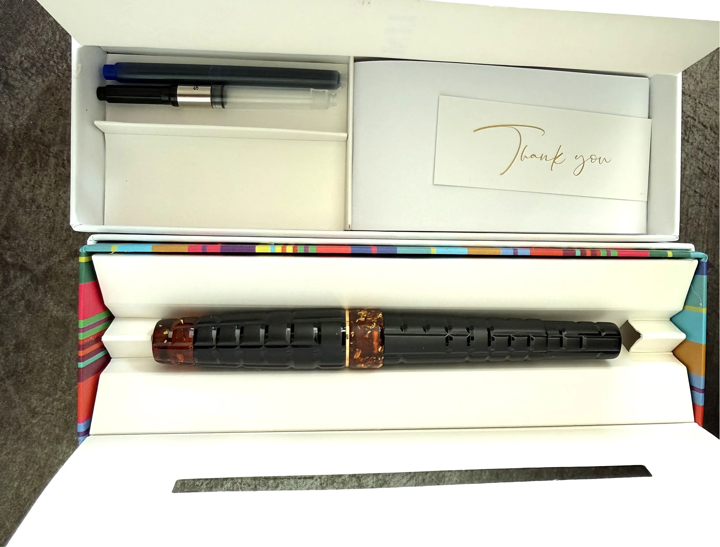 BENU Tessera Black Amber Fountain Pen
