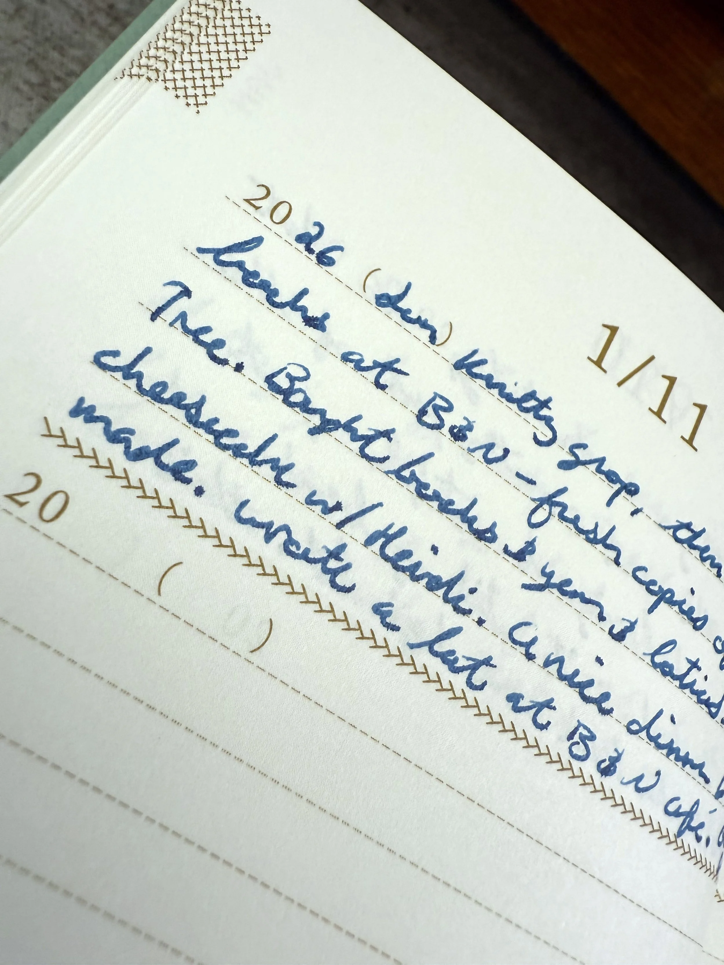 Midori 5 Year Diary Embroidered Writing