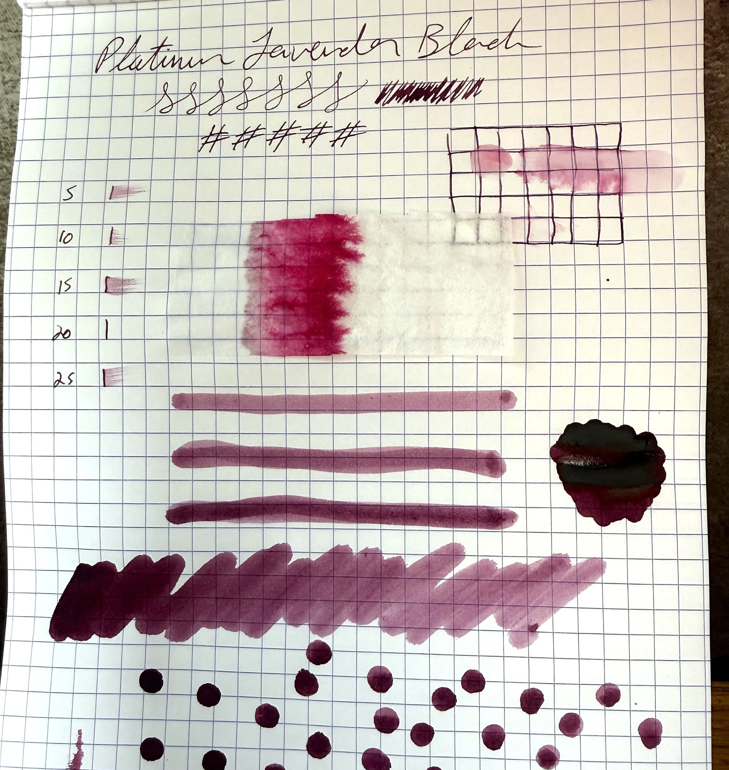 Platinum Classic Lavender Black Ink Swatch