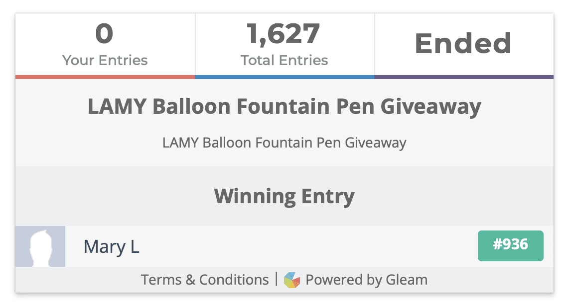 LAMY Balloon Fountain Pen Giveaway