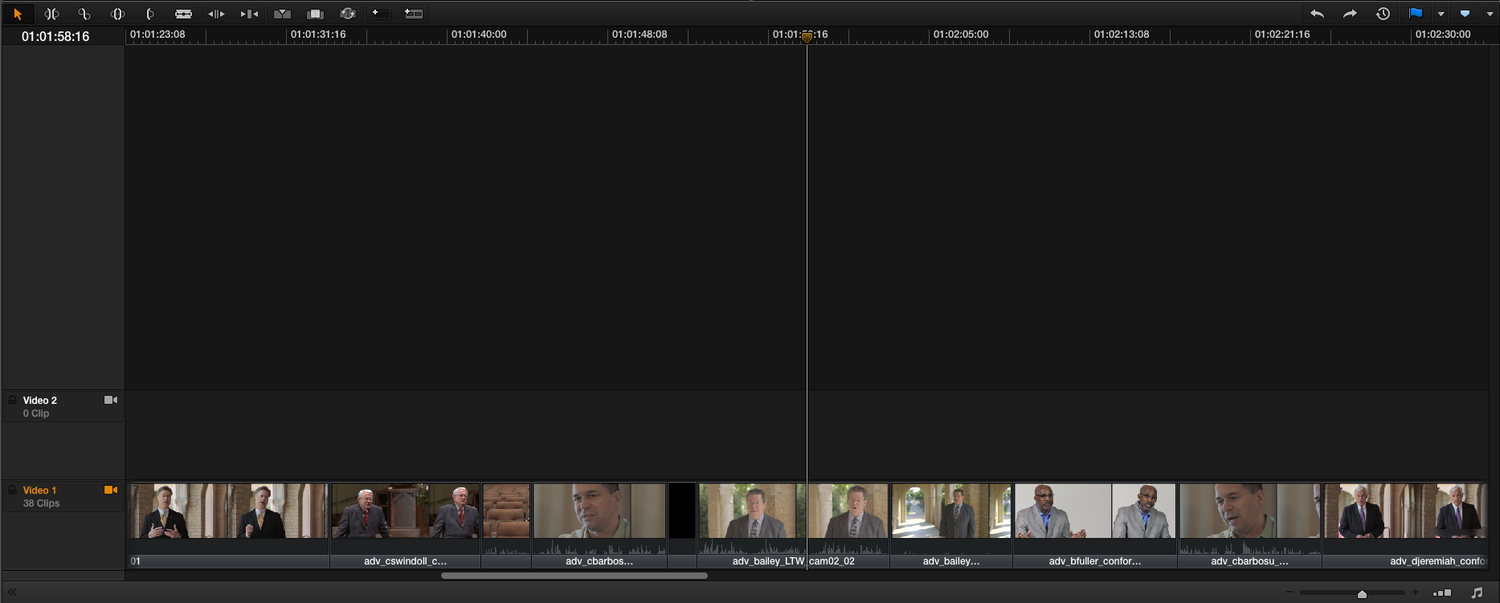 Track-based timeline in Resolve