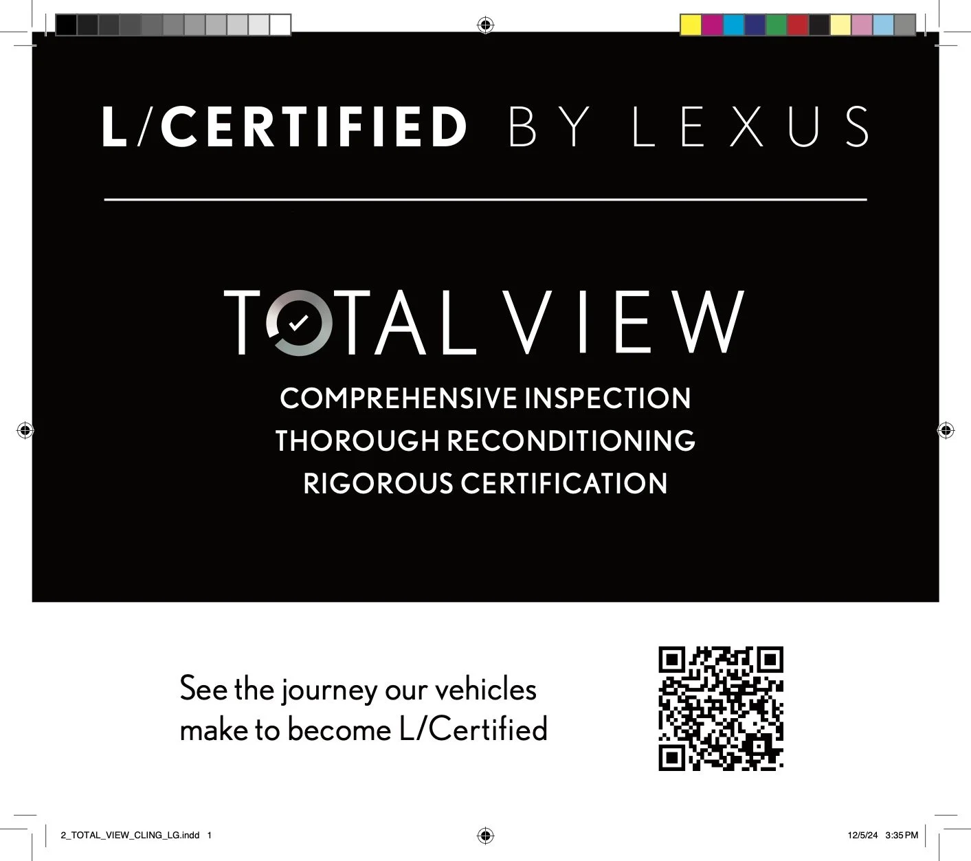 L/Certified Window Cling LG