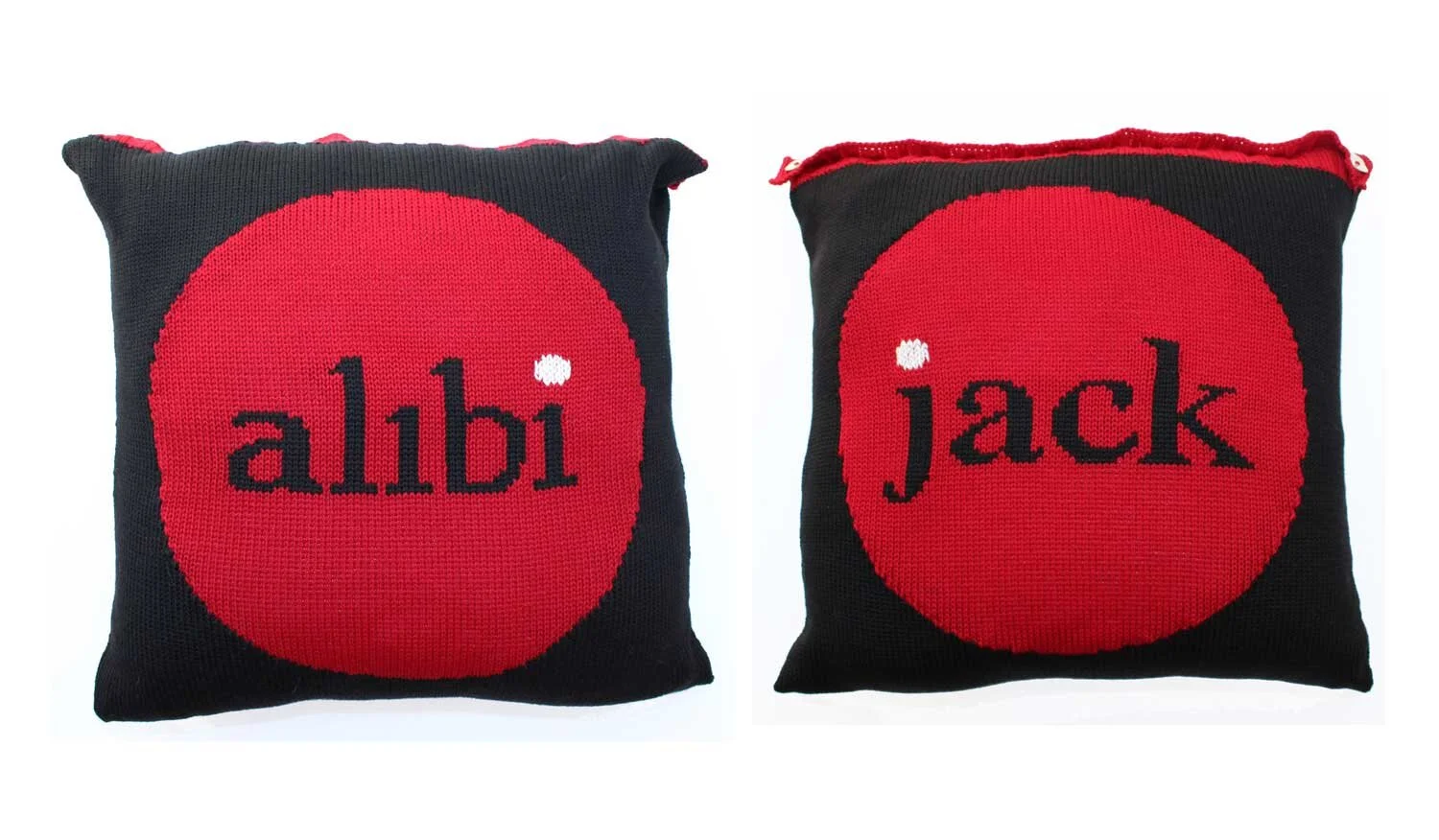 alibi knitted cushion