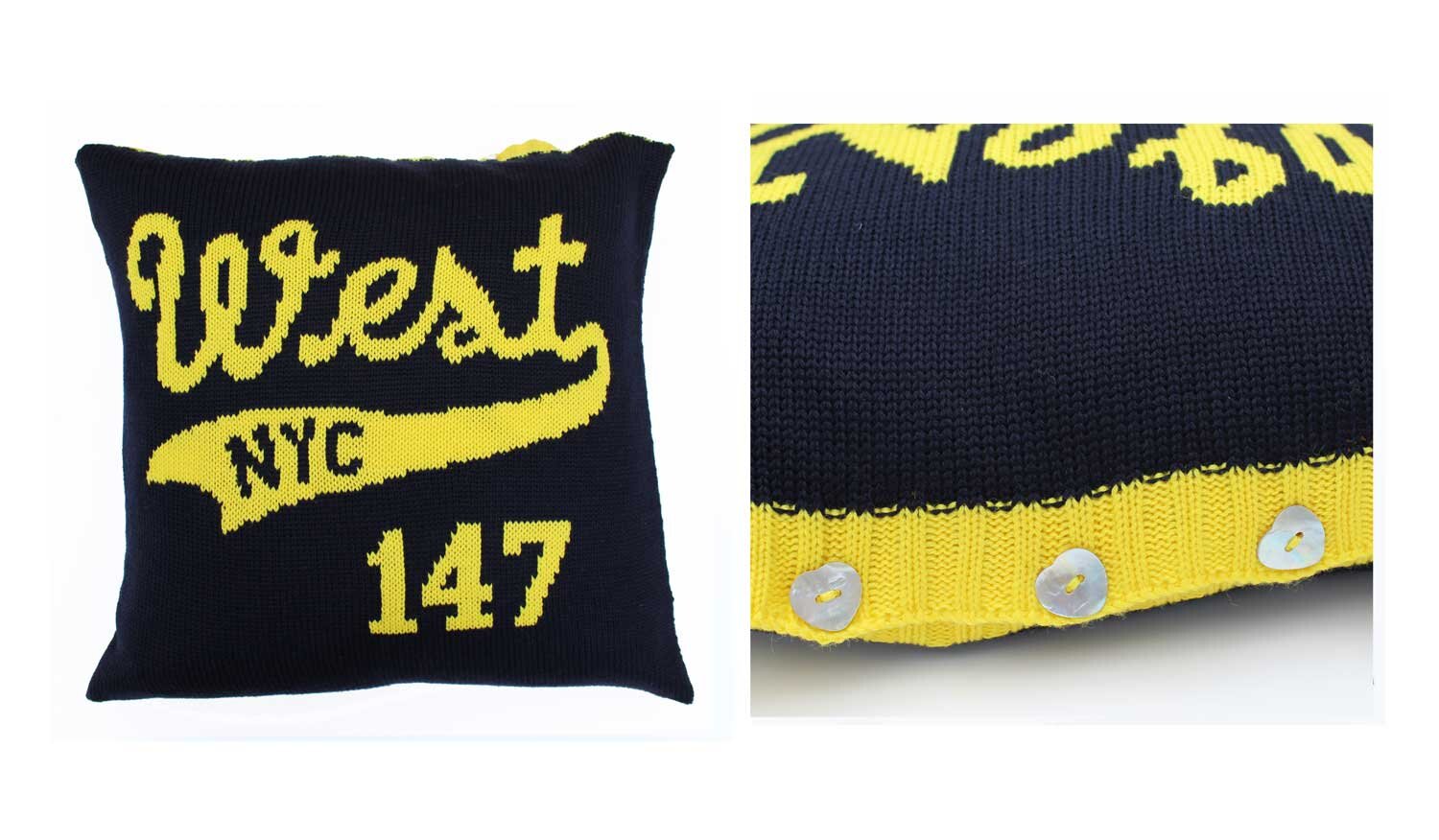 bespoke NYC knitted merino wool cushions