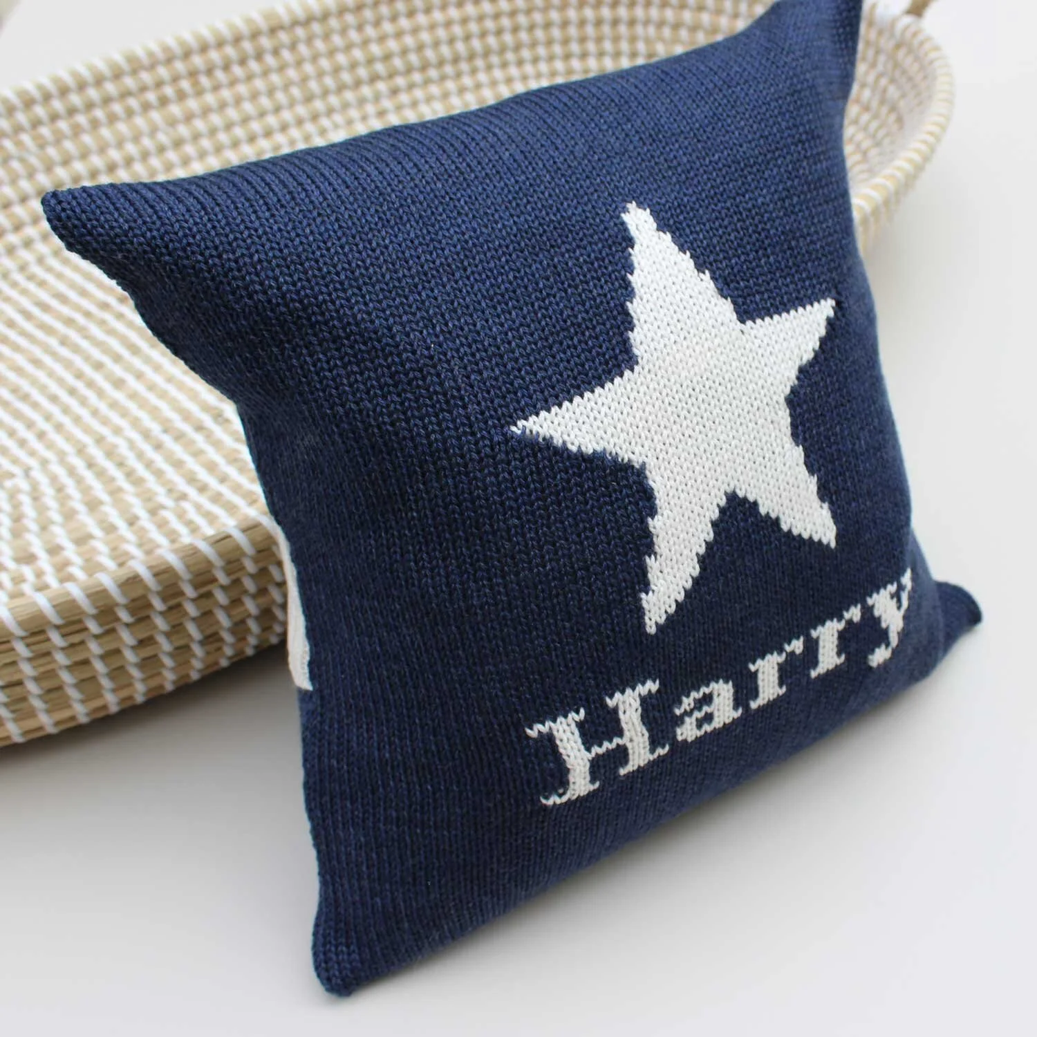 navy star cushion
